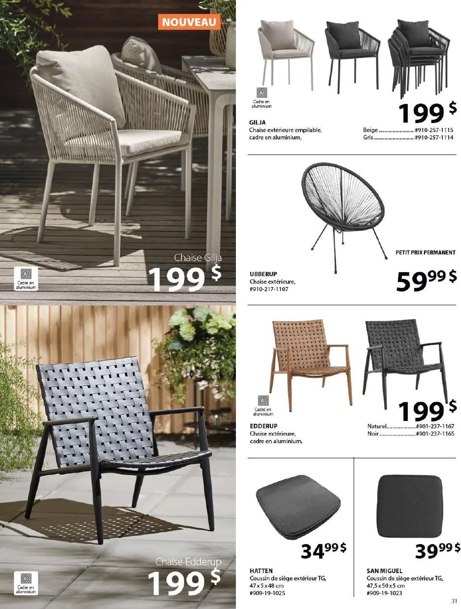 Page 31 de la Catalogue Jysk d&rsquo;été du 1 avril au 30 septembre 2026