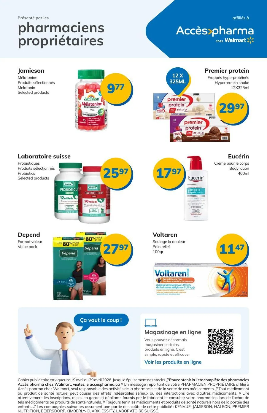 Page 2 de la Circulaire Accès Pharma du 9 au 29 avril 2026