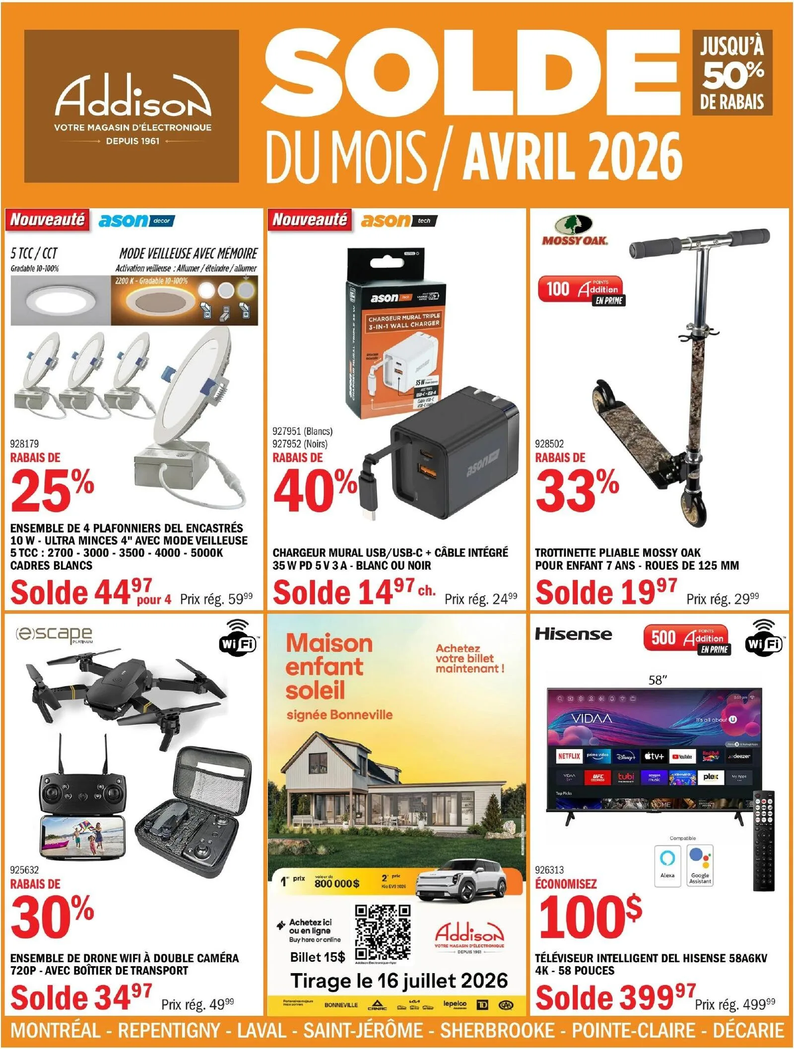 Page 1 de la Circulaire Addison Électronique du 1 au 30 avril 2026