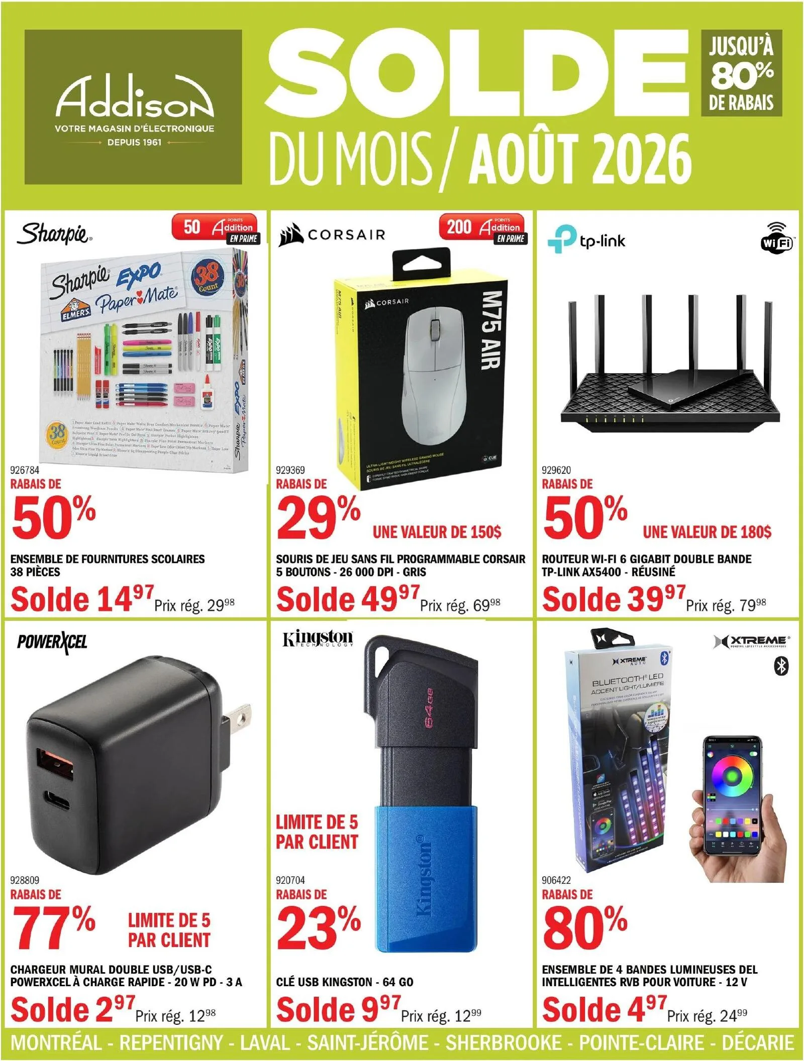 Page 1 de la Circulaire Addison Électronique du 1 au 31 août 2026
