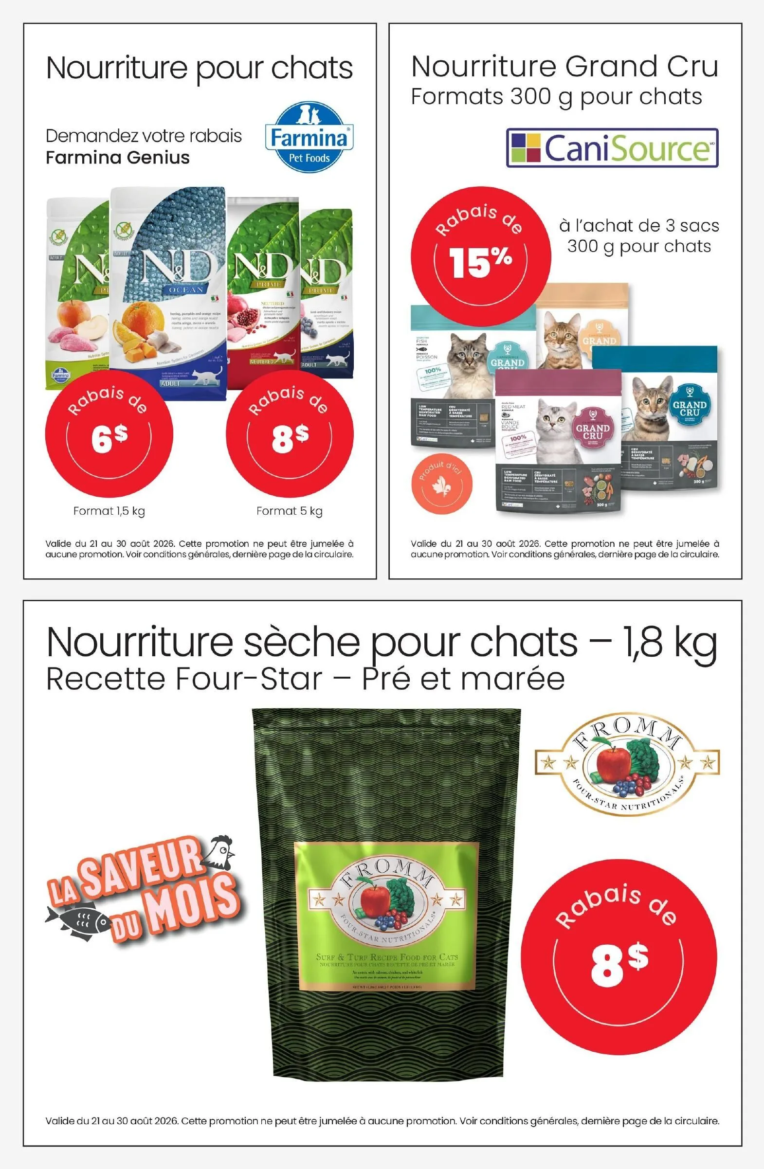 Page 4 de la Circulaire Animo etc. du 21 au 30 août 2026