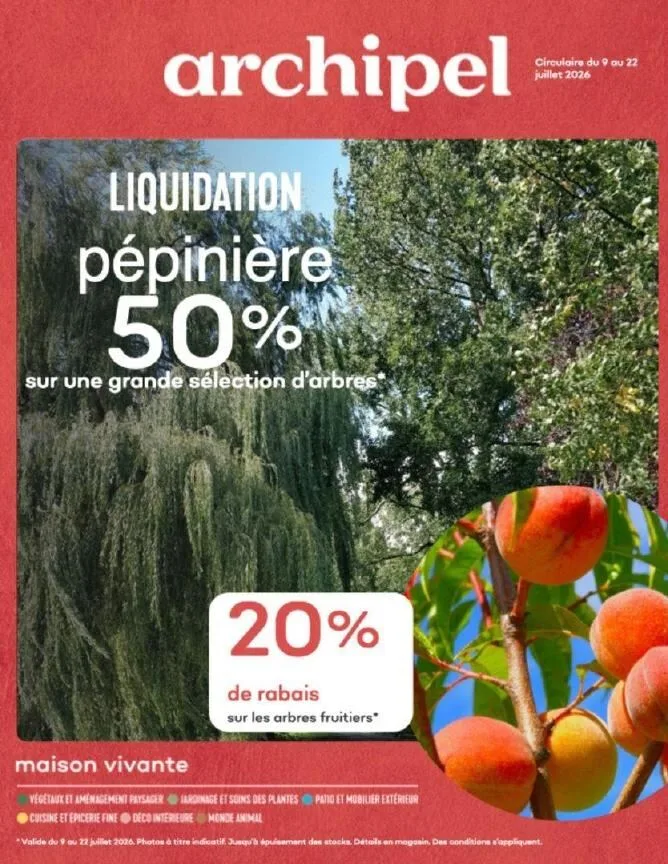 Page 1 de la Circulaire Archipel du 9 au 22 juillet 2026