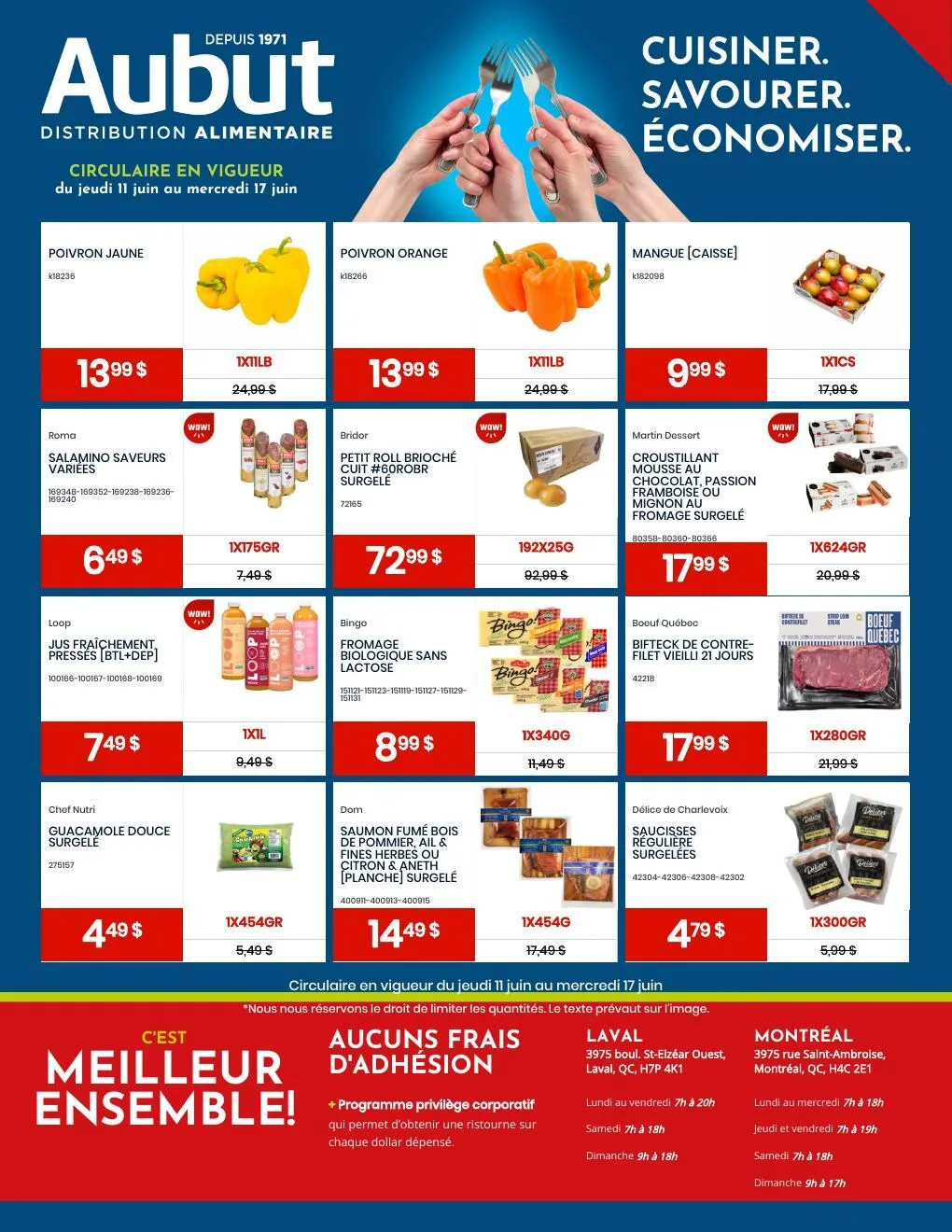 Page 1 de la Circulaire Aubut du 11 au 17 juin 2026