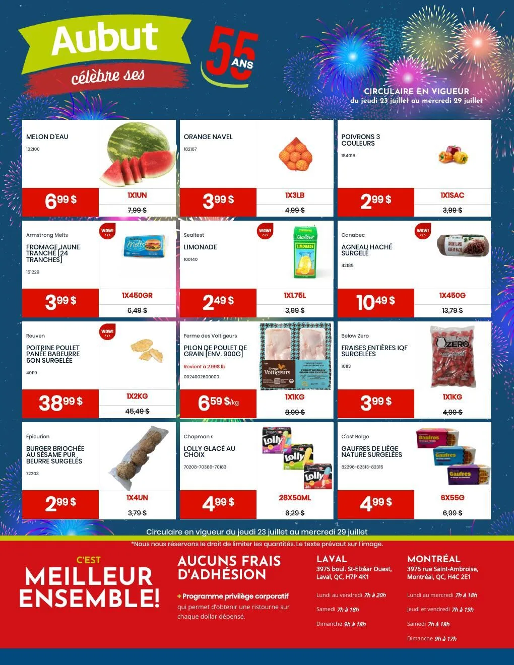 Page 1 de la Circulaire Aubut du 23 au 29 juillet 2026