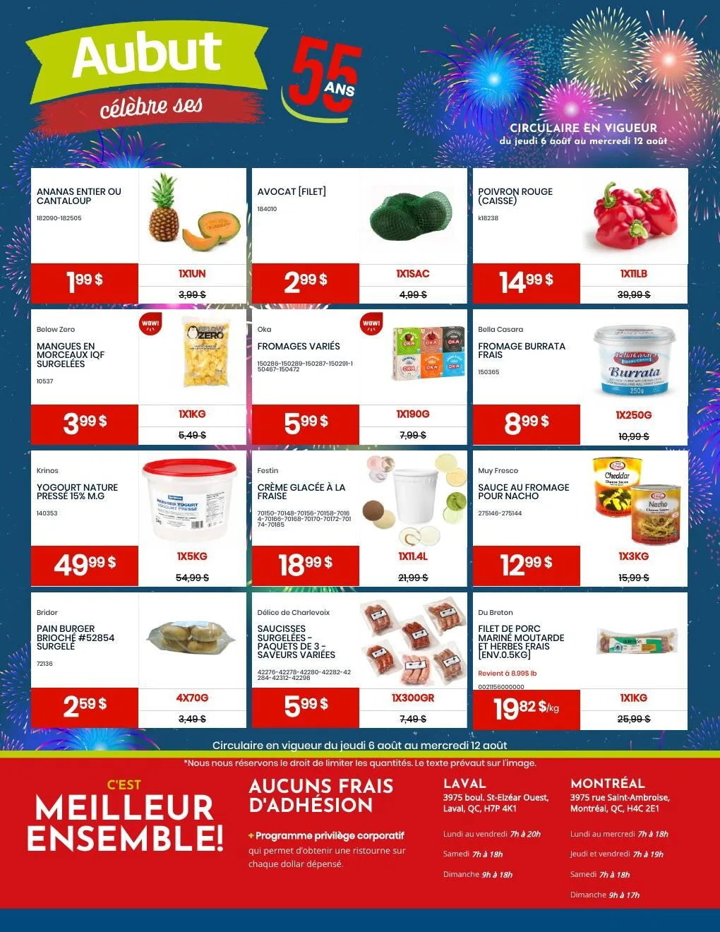 Page 1 de la Circulaire Aubut du 6 au 12 août 2026