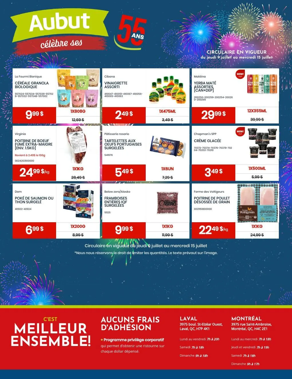 Page 1 de la Circulaire Aubut du 9 au 15 juillet 2026