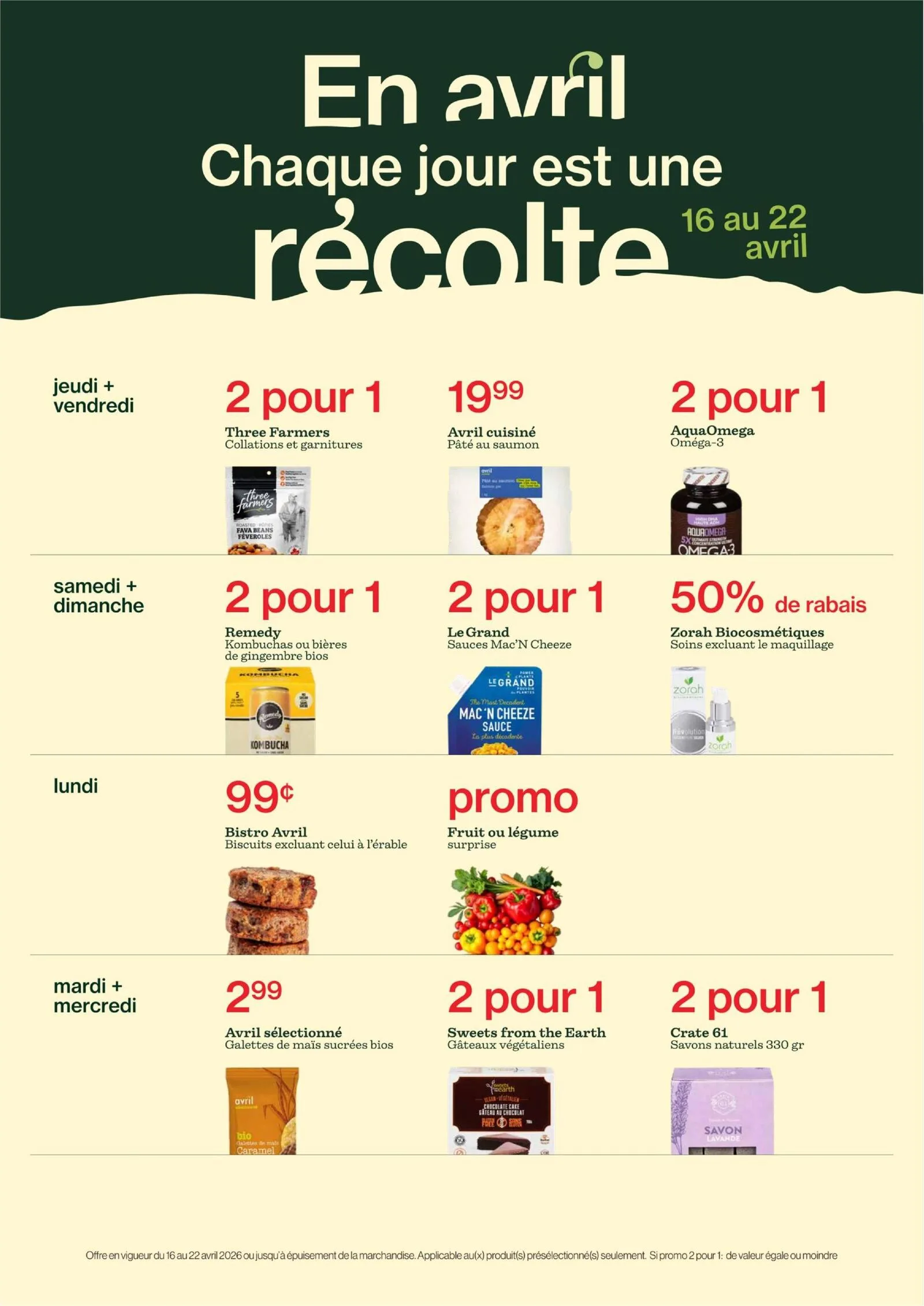 Page 1 de la Circulaire Avril du 16 au 22 avril 2026