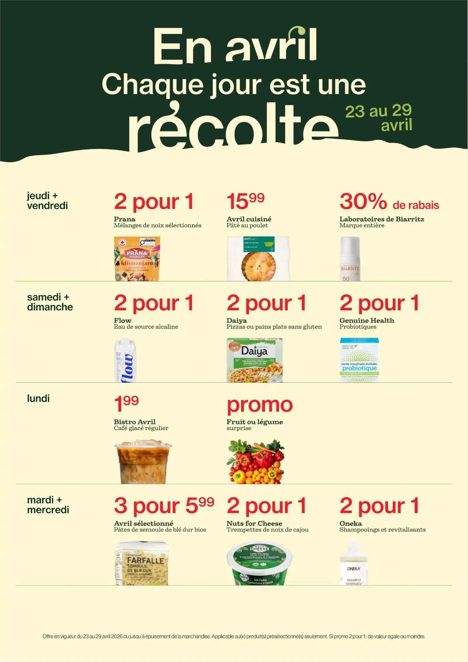 Page 1 de la Circulaire Avril du 23 au 29 avril 2026