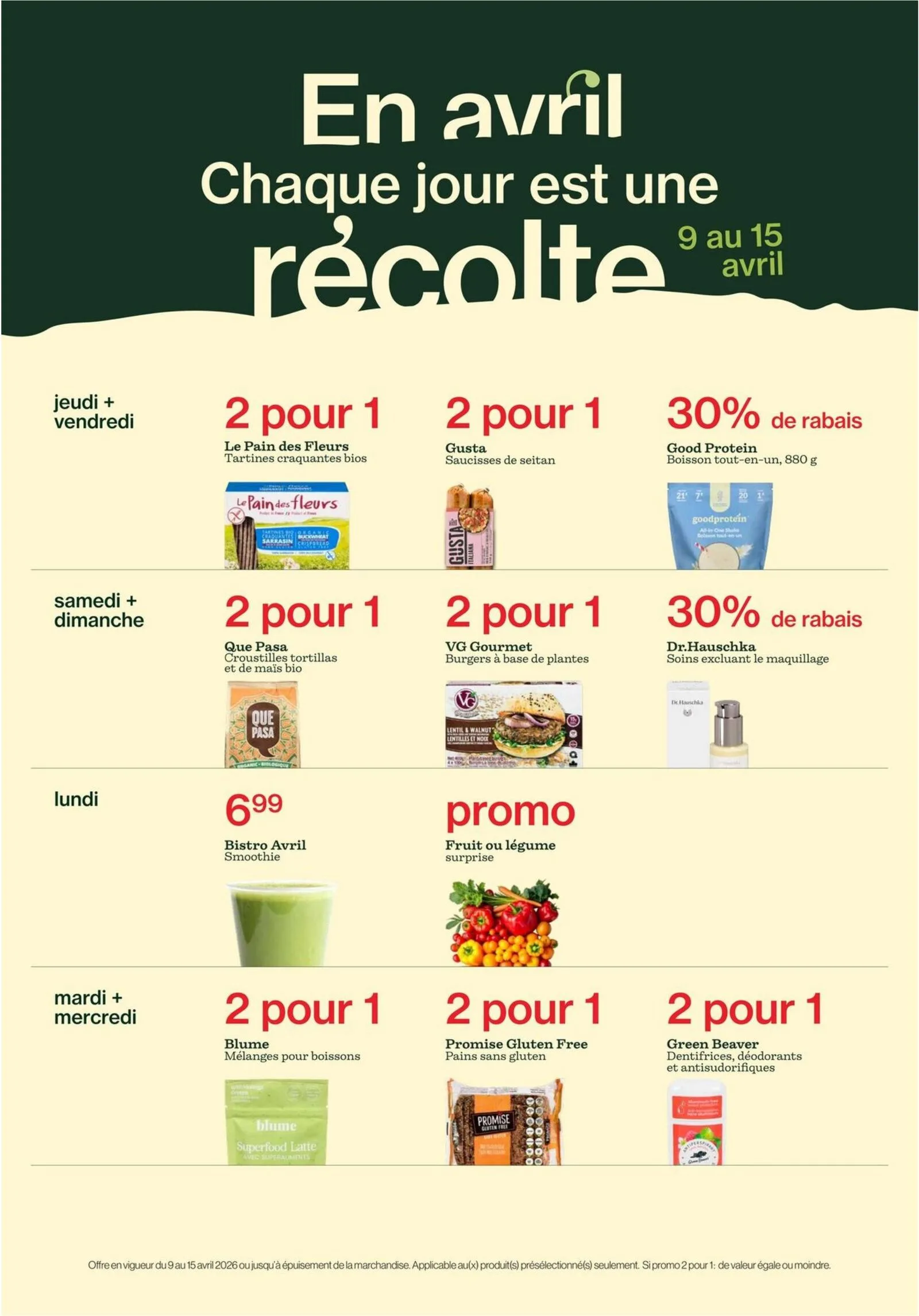 Page 1 de la Circulaire Avril du 9 au 15 avril 2026