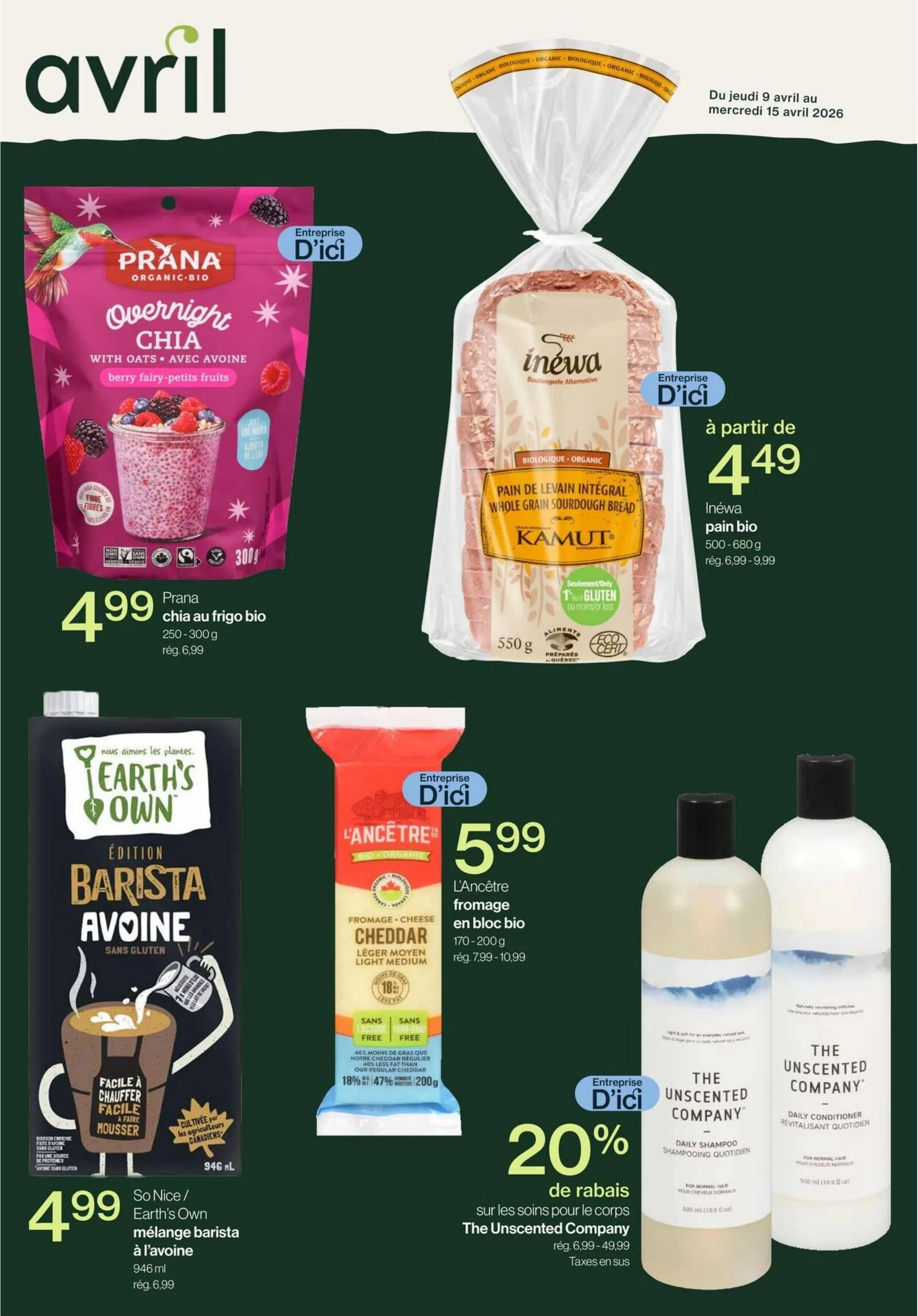 Page 2 de la Circulaire Avril du 9 au 15 avril 2026