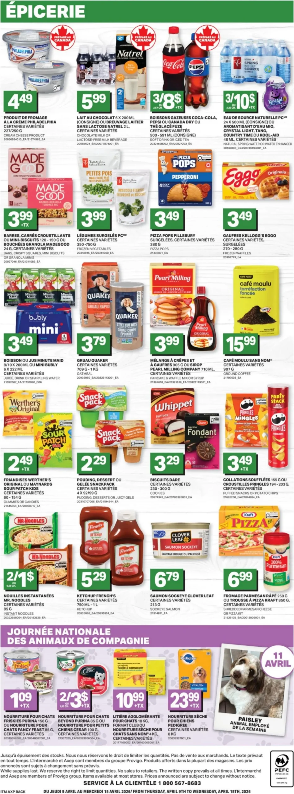 Page 3 de la Circulaire Axep du 9 au 15 avril 2026