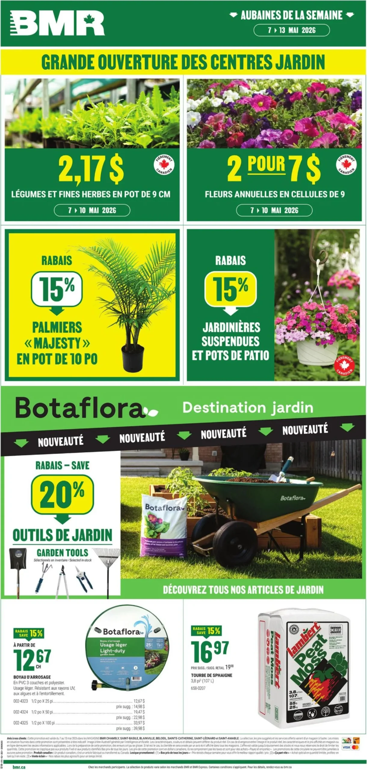 Page 1 de la Circulaire BMR Centres Jardin du 7 au 13 mai 2026