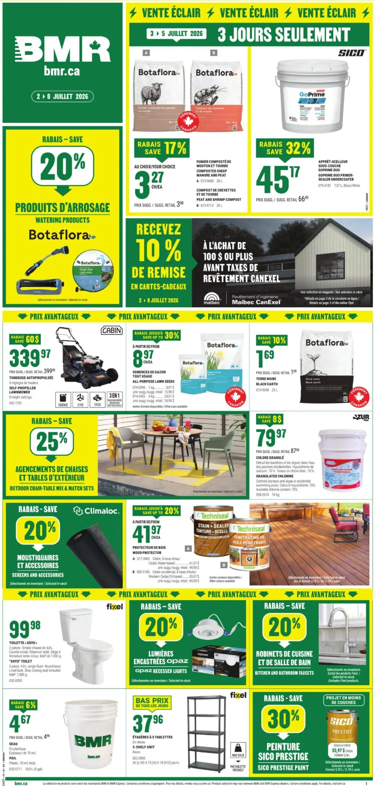Page 1 de la Circulaire BMR du 2 au 8 juillet 2026