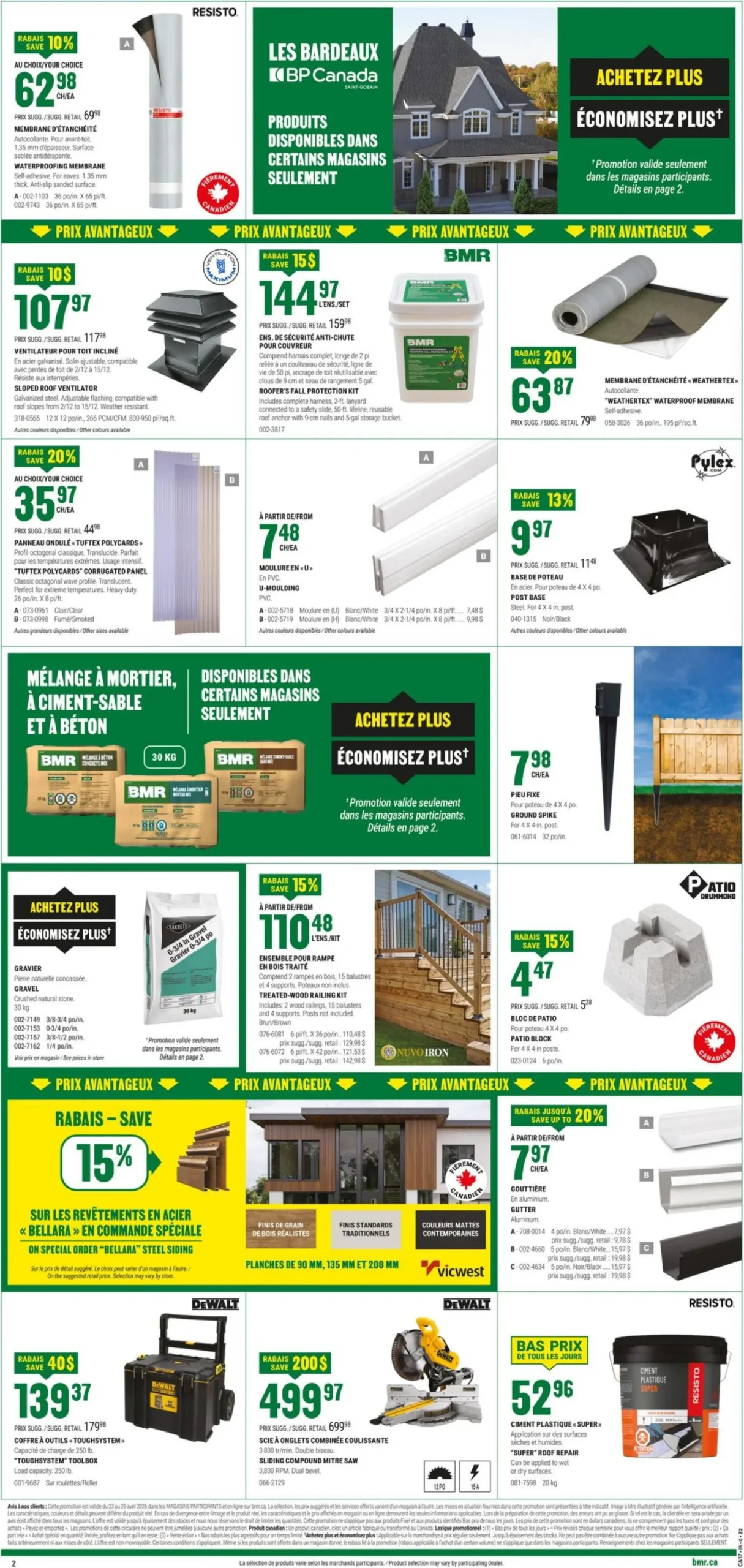 Page 3 de la Circulaire BMR du 23 au 29 avril 2026