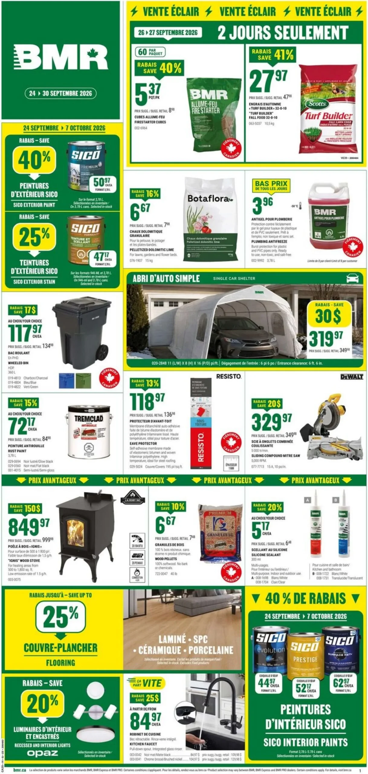 Page 1 de la Circulaire BMR du 24 au 30 septembre 2026