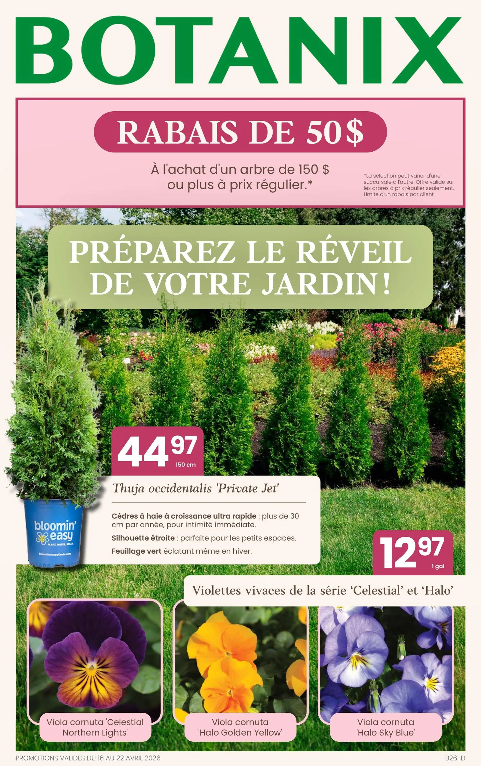 Page 1 de la Circulaire Botanix du 16 au 22 avril 2026