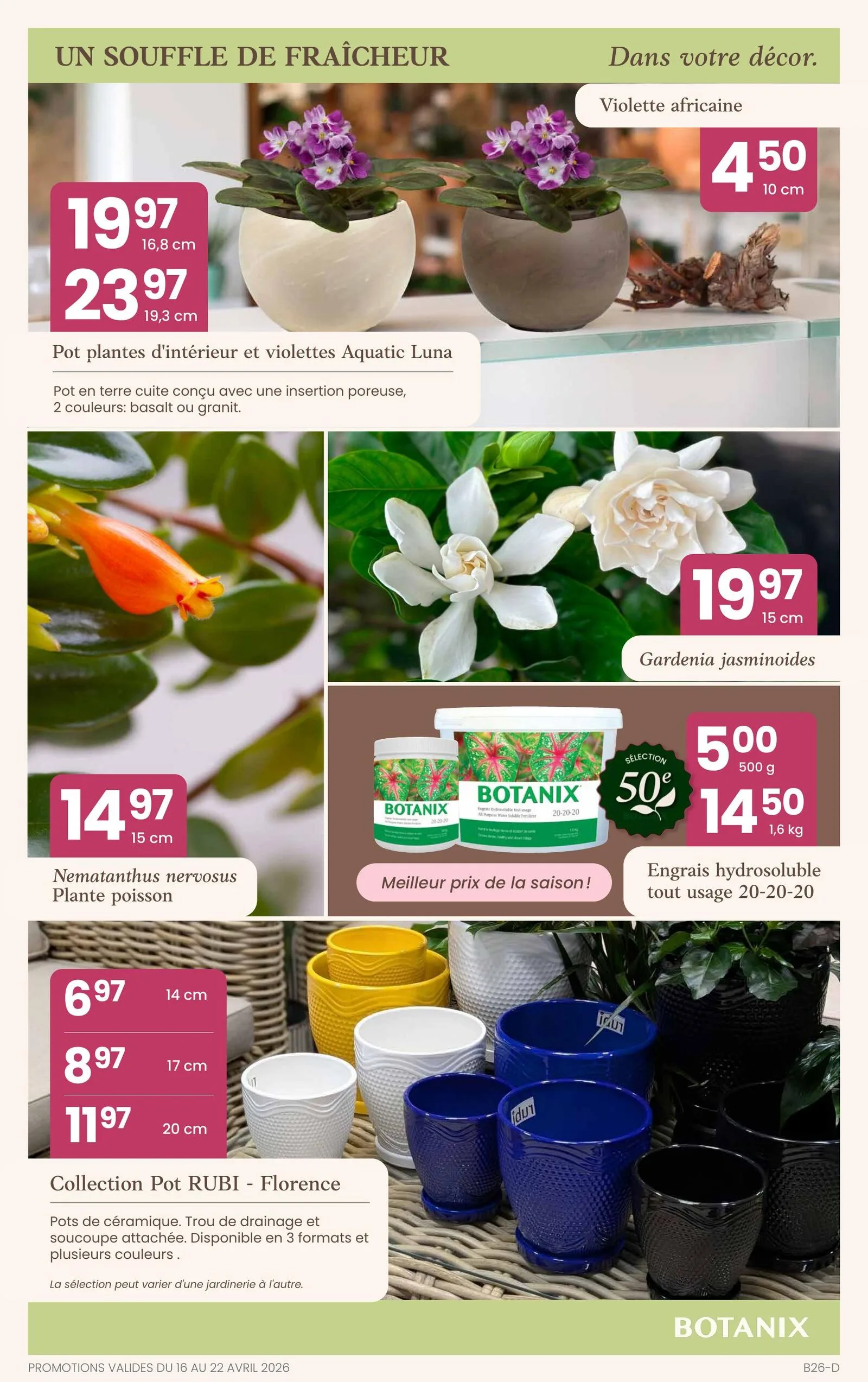 Page 3 de la Circulaire Botanix du 16 au 22 avril 2026