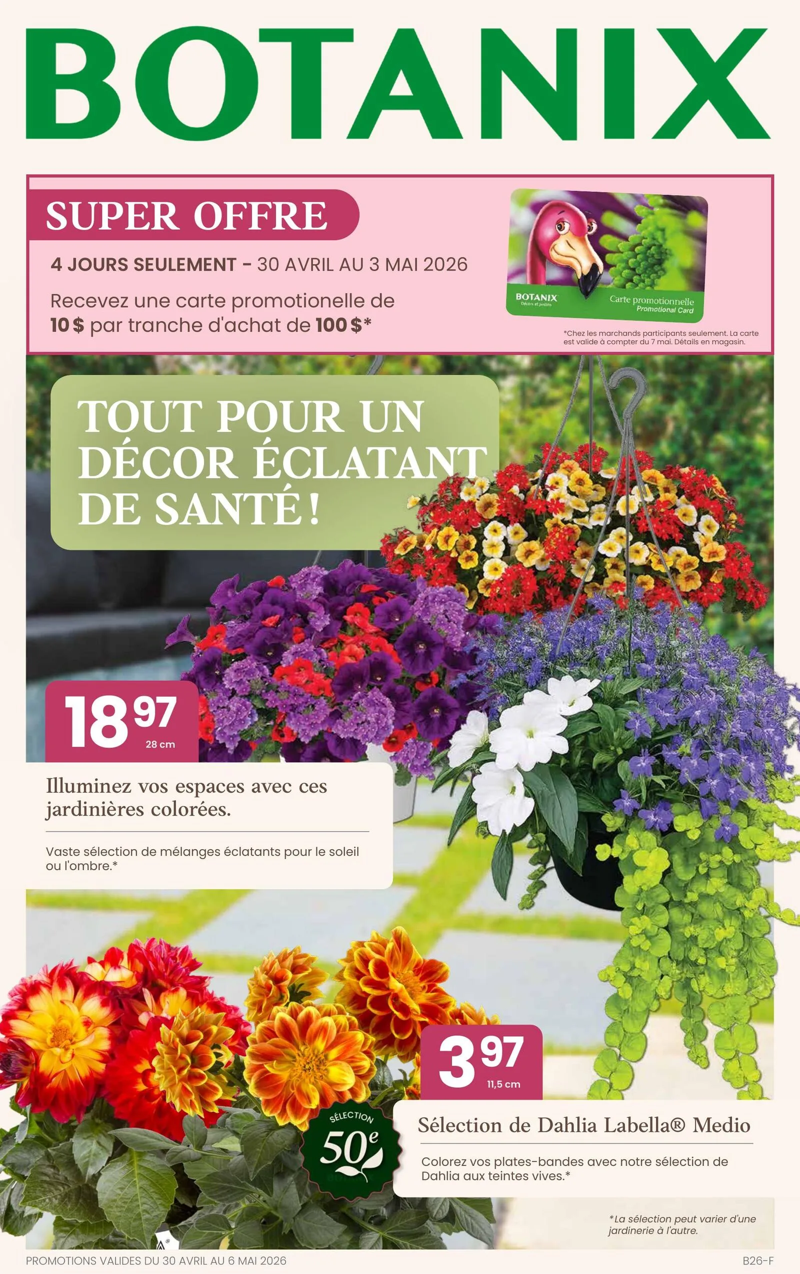 Page 1 de la Circulaire Botanix du 30 avril au 6 mai 2026