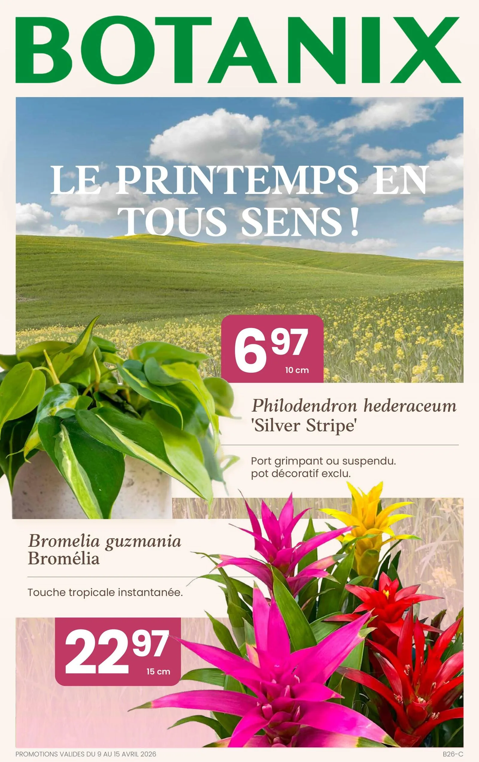Page 1 de la Circulaire Botanix du 9 au 15 avril 2026