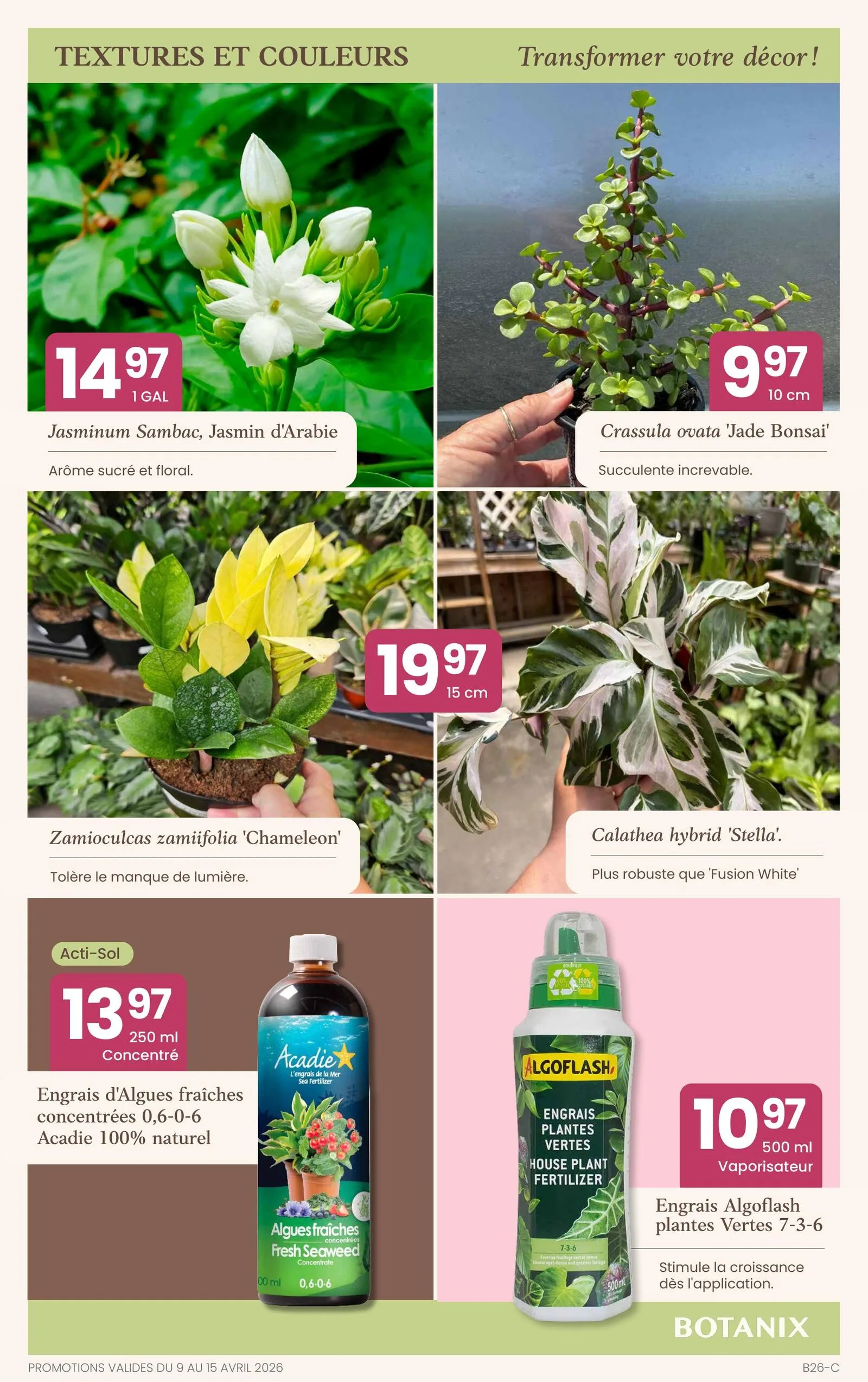 Page 2 de la Circulaire Botanix du 9 au 15 avril 2026