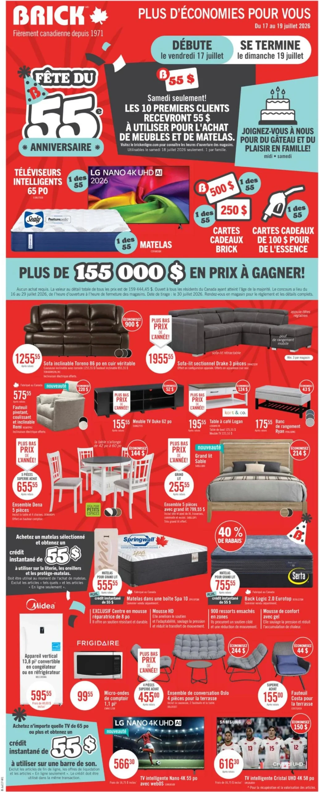 Page 1 de la Circulaire Brick Fête du 16 au 29 juillet 2026