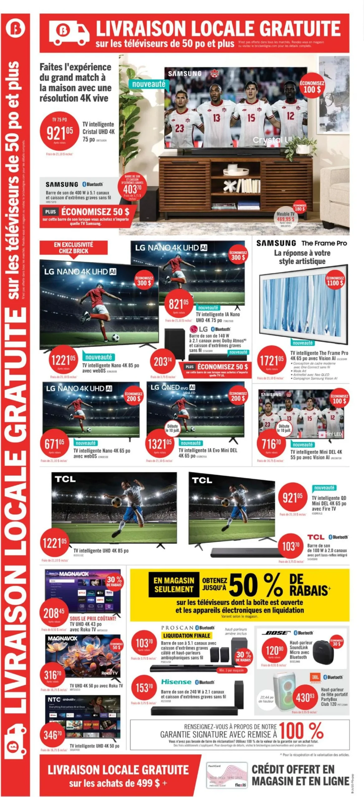 Page 11 de la Circulaire Brick Le plus grand solde au Canada pour les électroménagers du 9 au 15 juillet 2026