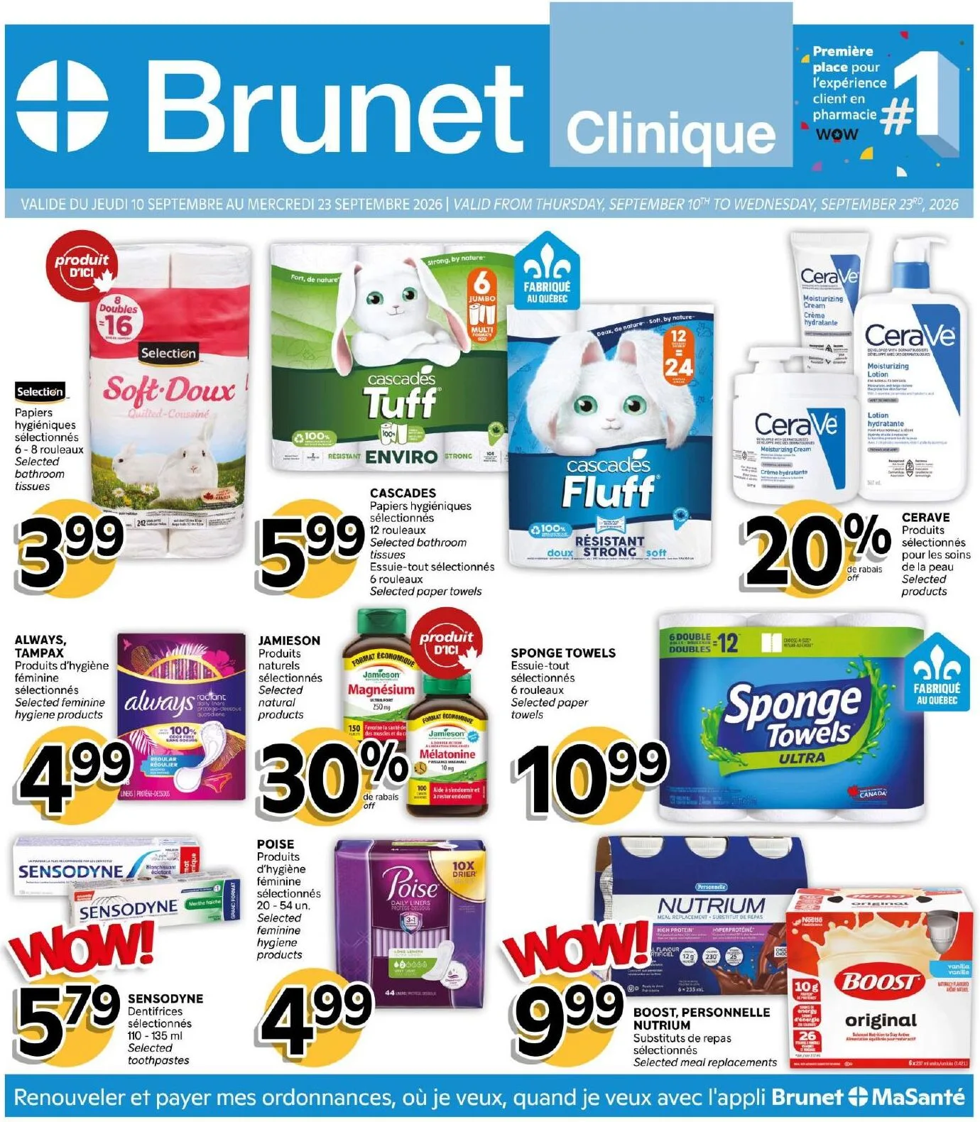 Page 1 de la Circulaire Brunet Clinique du 10 au 23 septembre 2026