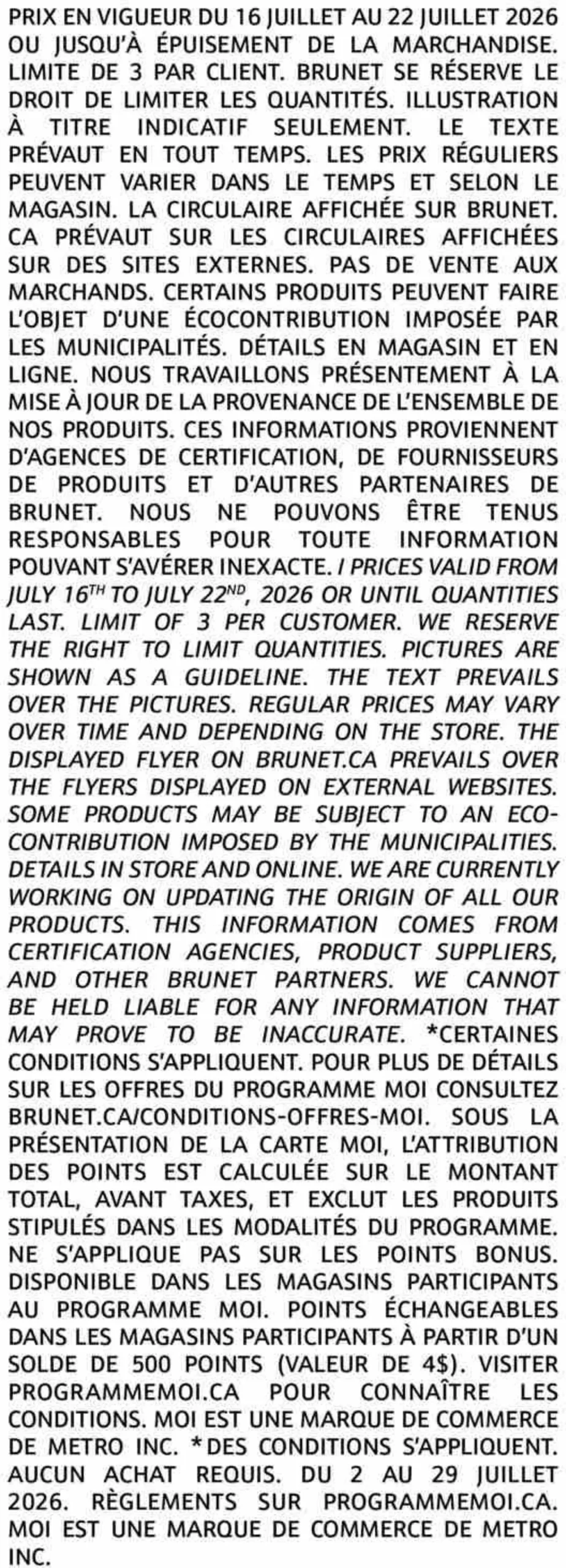 Page 13 de la Circulaire Brunet du 16 au 22 juillet 2026