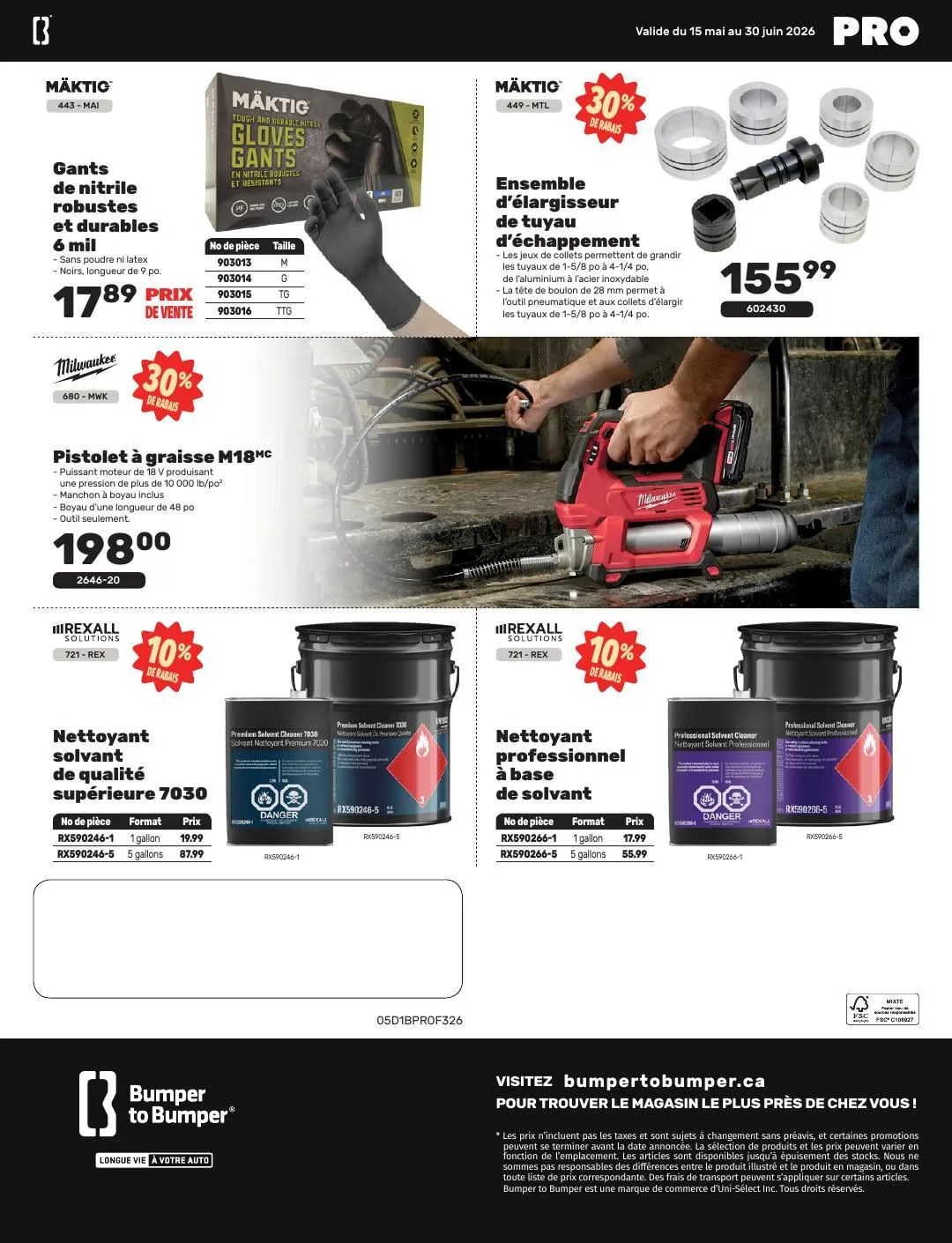Page 12 de la Circulaire Bumper to Bumper Pro du 15 mai au 30 juin 2026