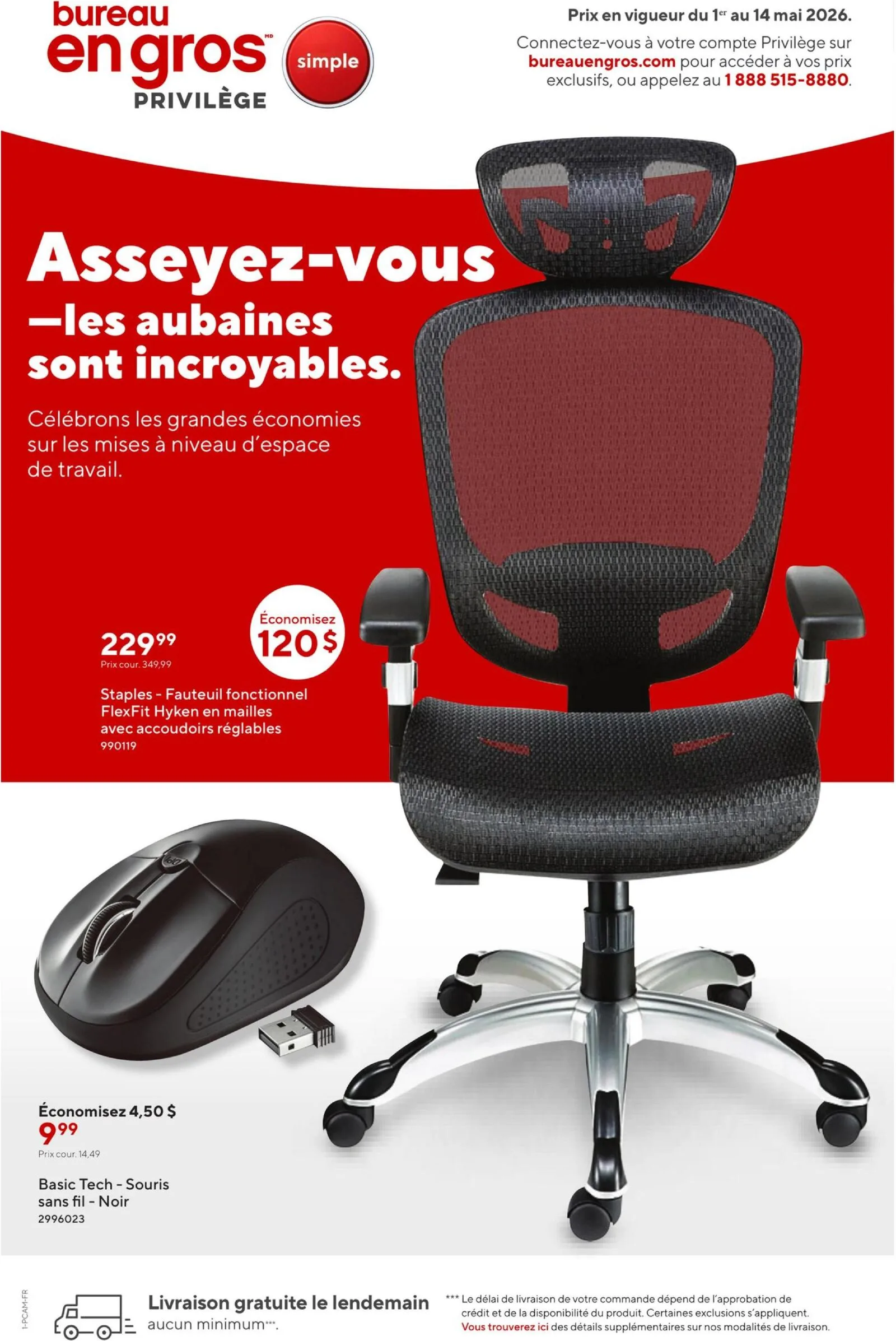 Page 1 de la Circulaire Bureau en Gros Privilège du 1 au 14 mai 2026