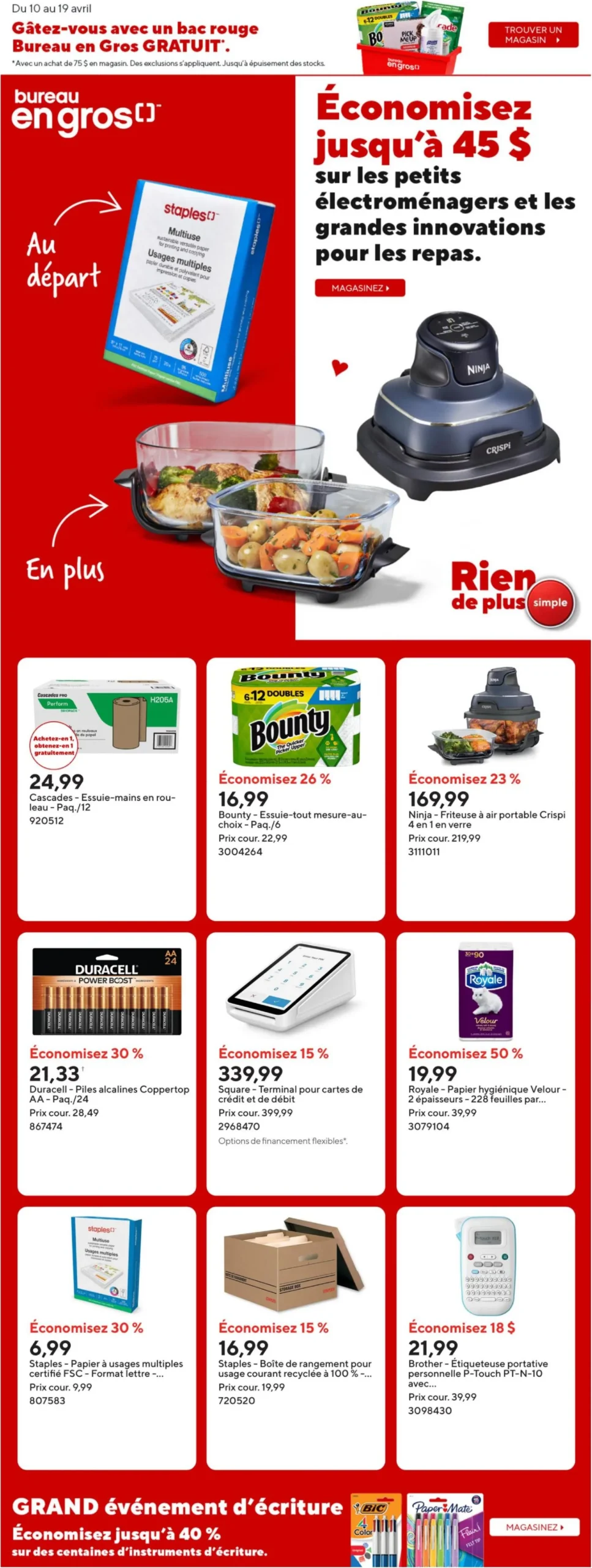 Page 1 de la Circulaire Bureau en Gros du 10 au 16 avril 2026