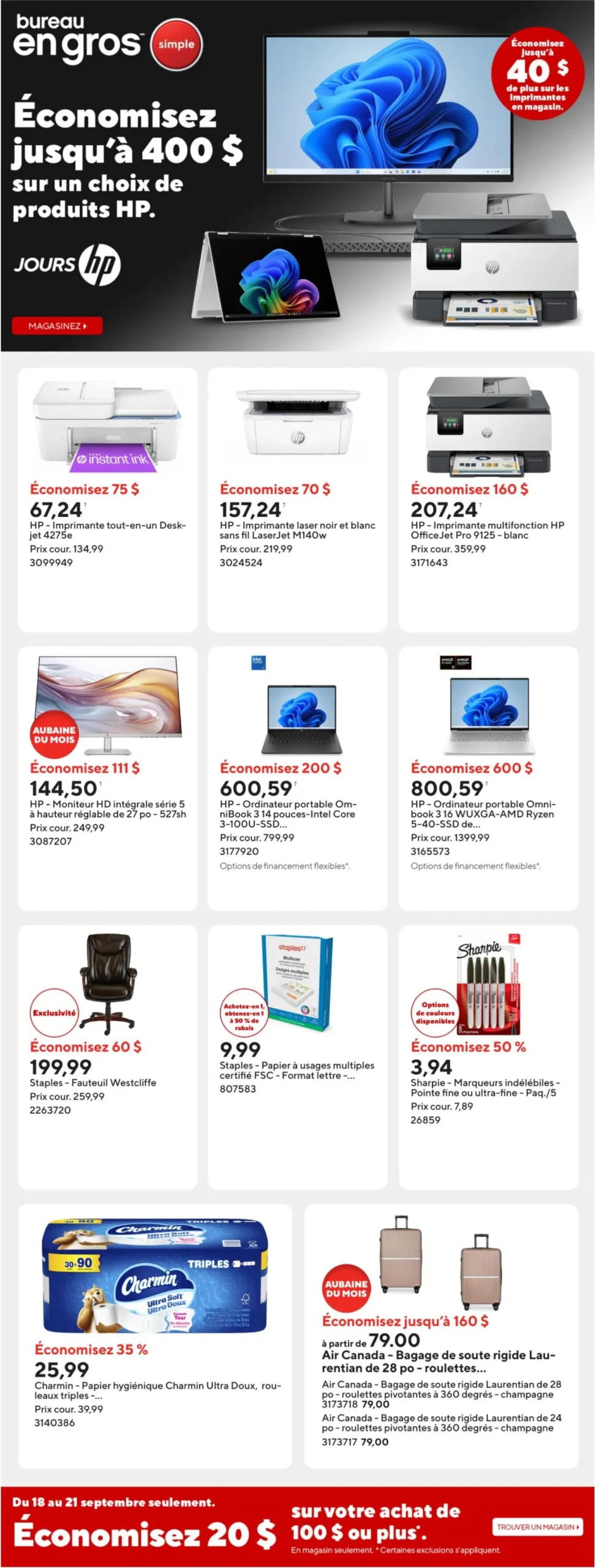 Page 1 de la Circulaire Bureau en Gros du 18 au 24 septembre 2026