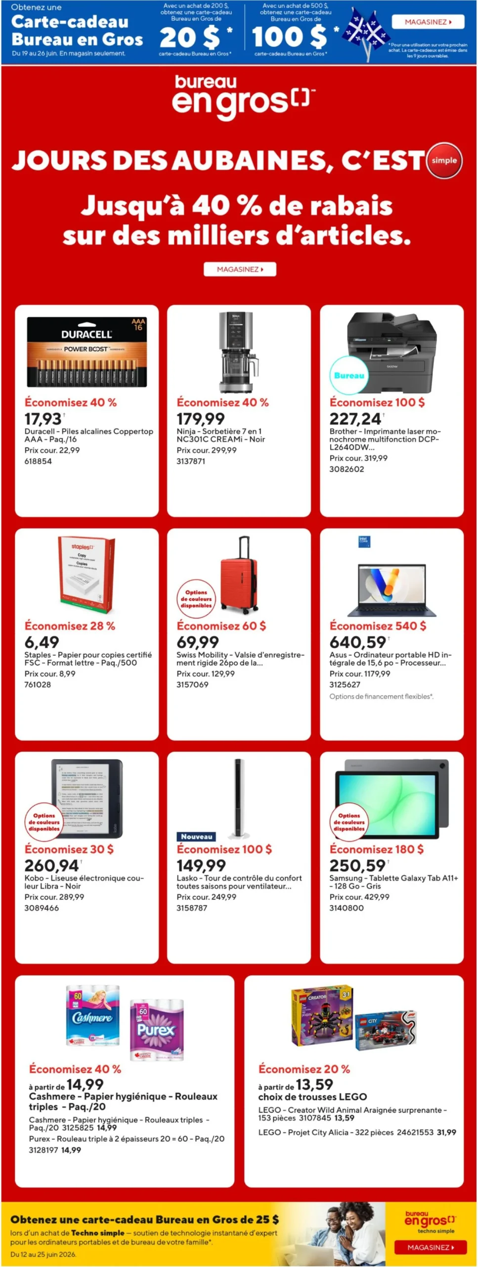 Page 1 de la Circulaire Bureau en Gros du 19 au 25 juin 2026