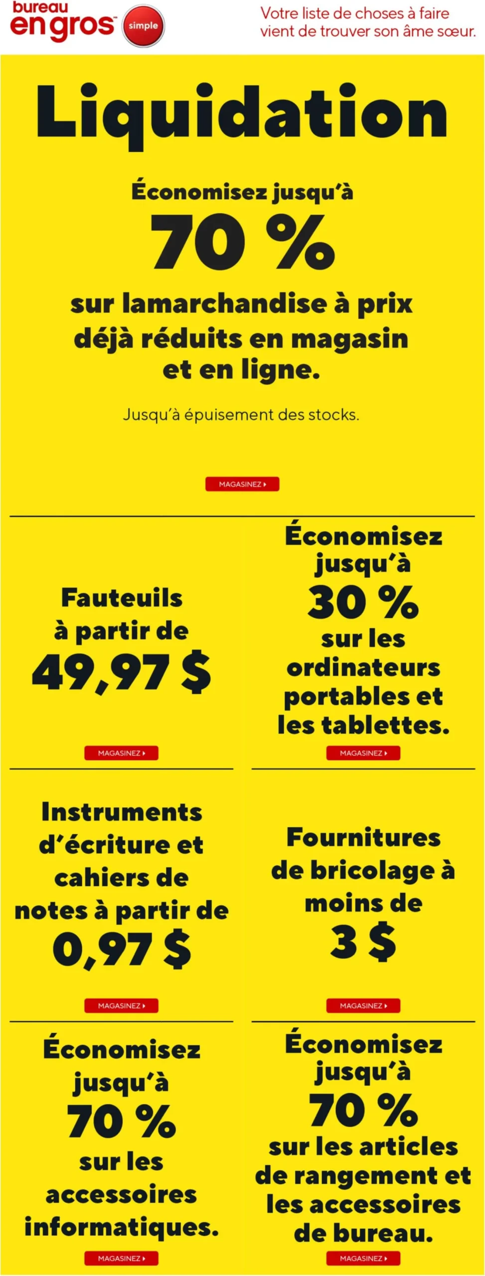 Page 1 de la Circulaire Bureau en Gros du 25 septembre au 1 octobre 2026