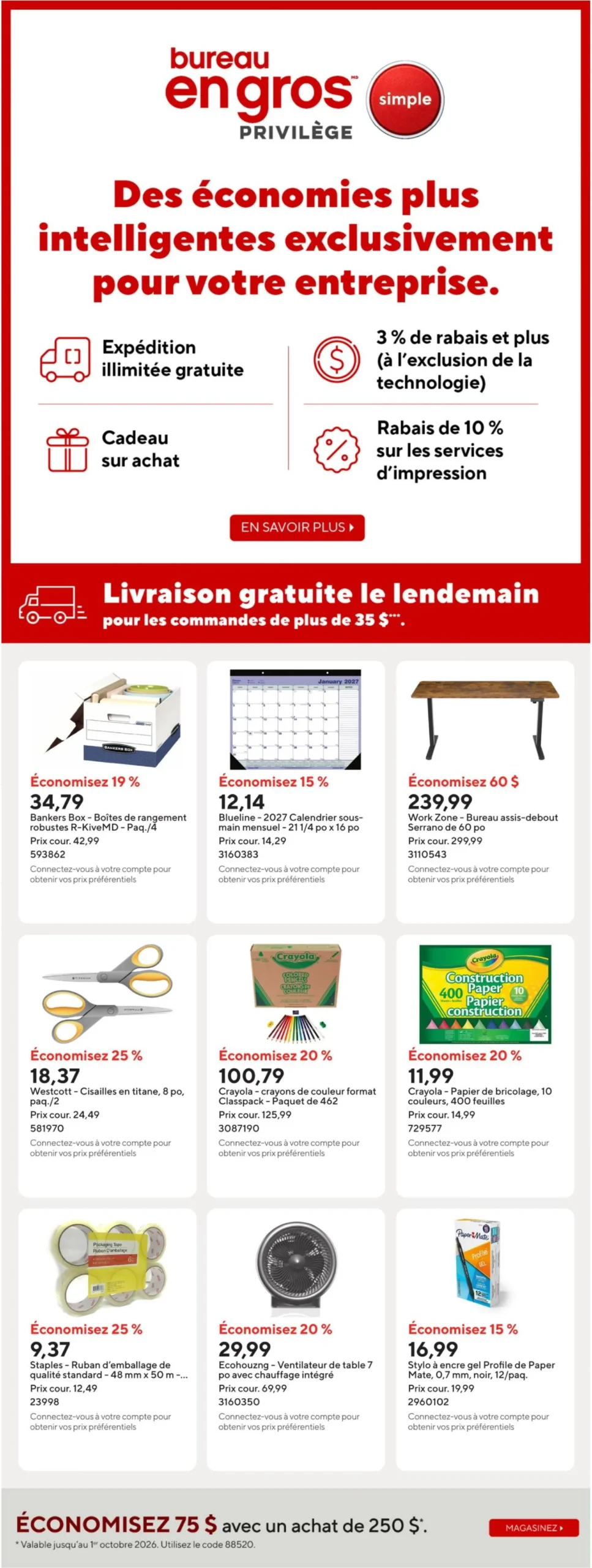 Page 15 de la Circulaire Bureau en Gros du 25 septembre au 1 octobre 2026