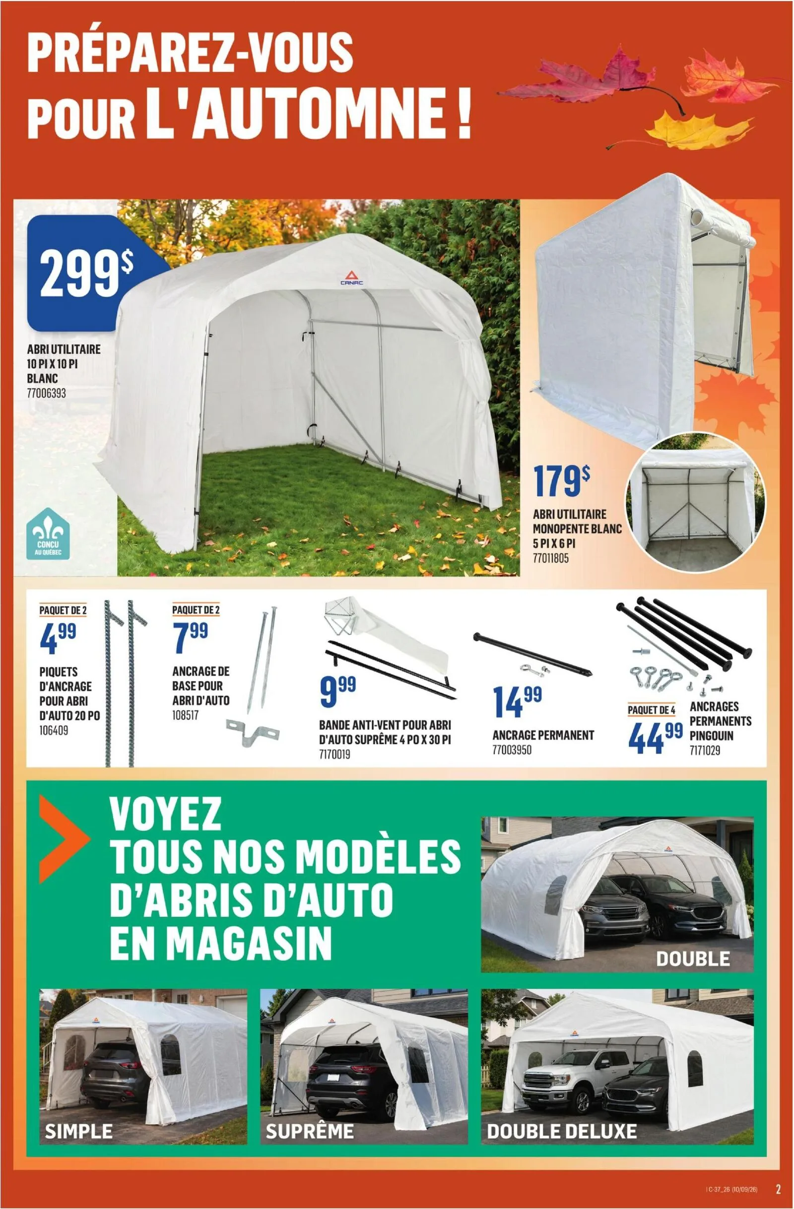 Page 2 de la Circulaire Canac du 10 au 16 septembre 2026