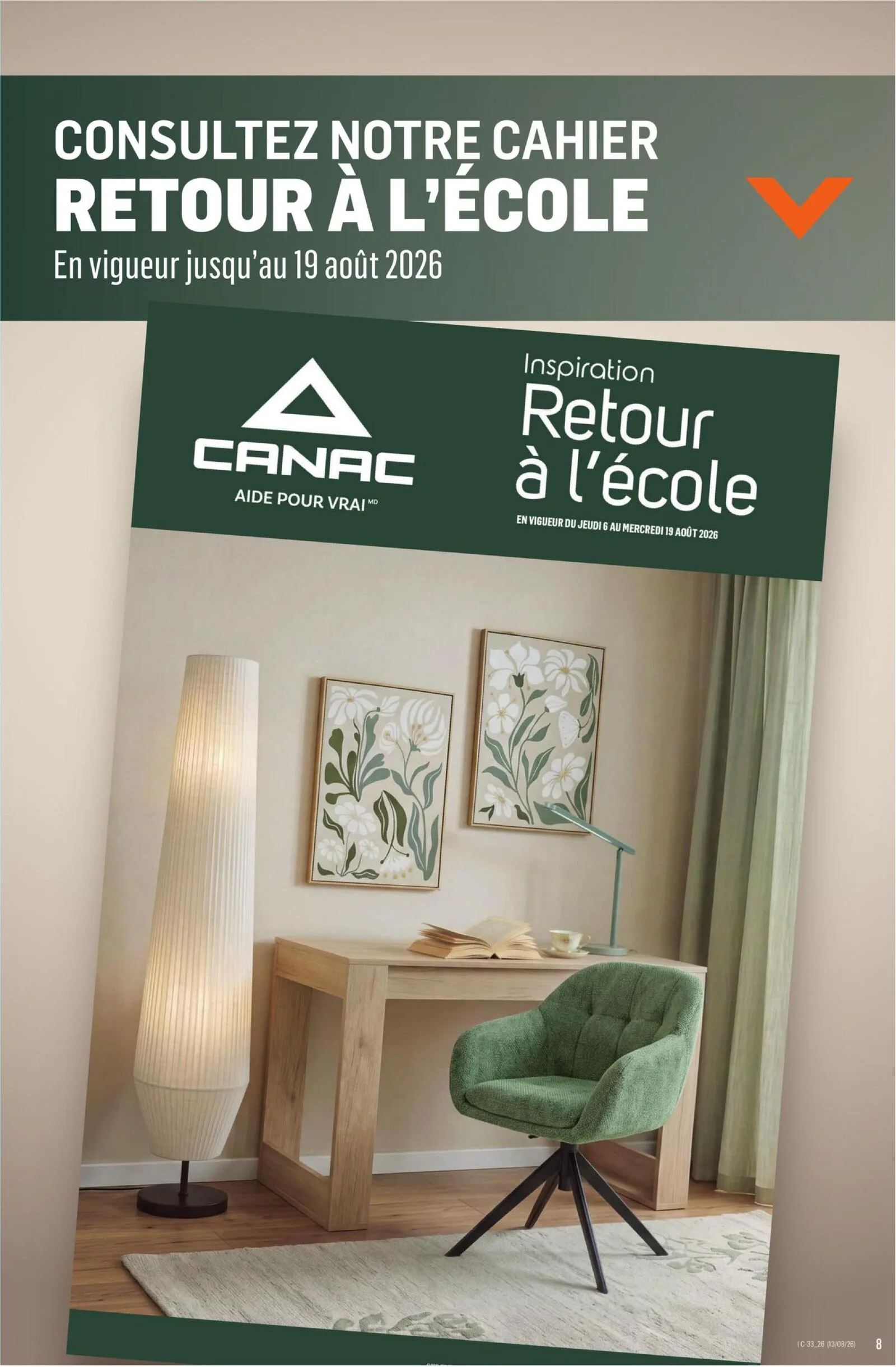 Page 8 de la Circulaire Canac du 13 au 19 août 2026