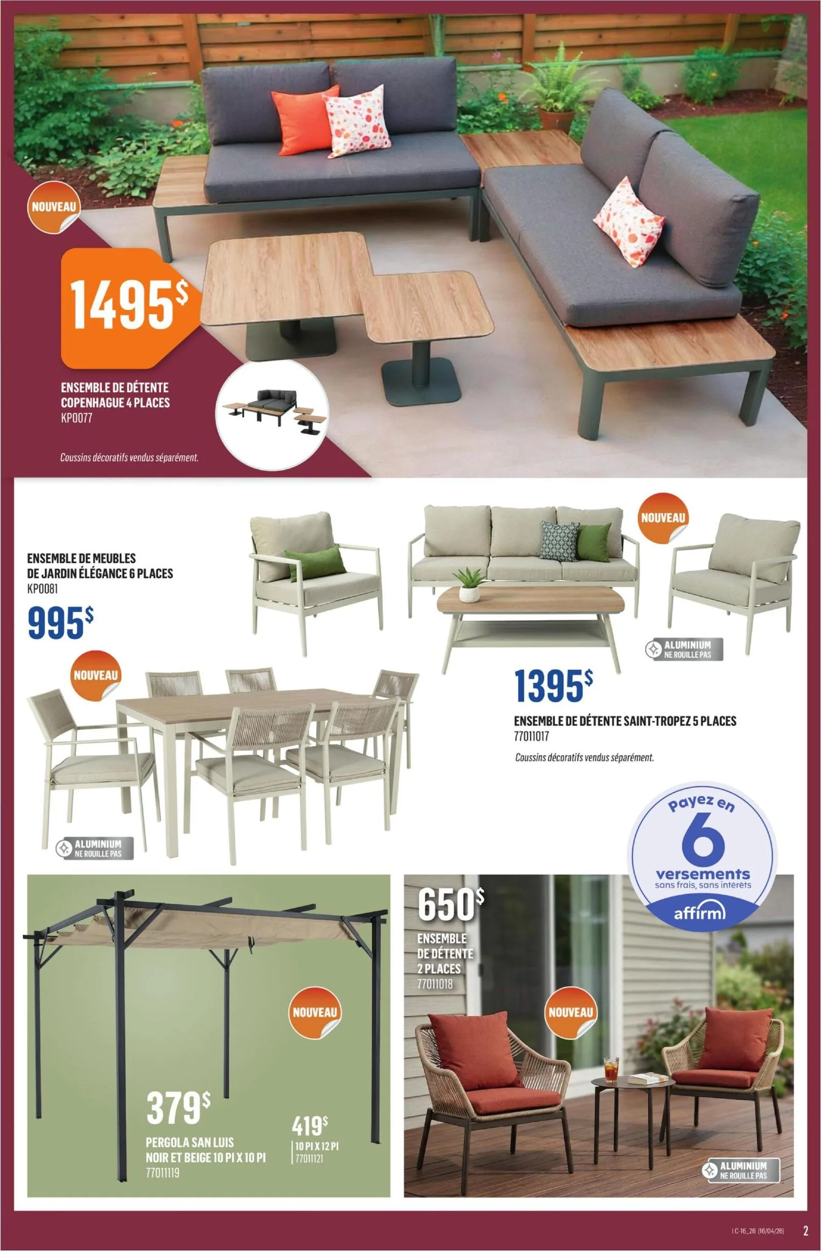 Page 2 de la Circulaire Canac du 16 au 22 avril 2026