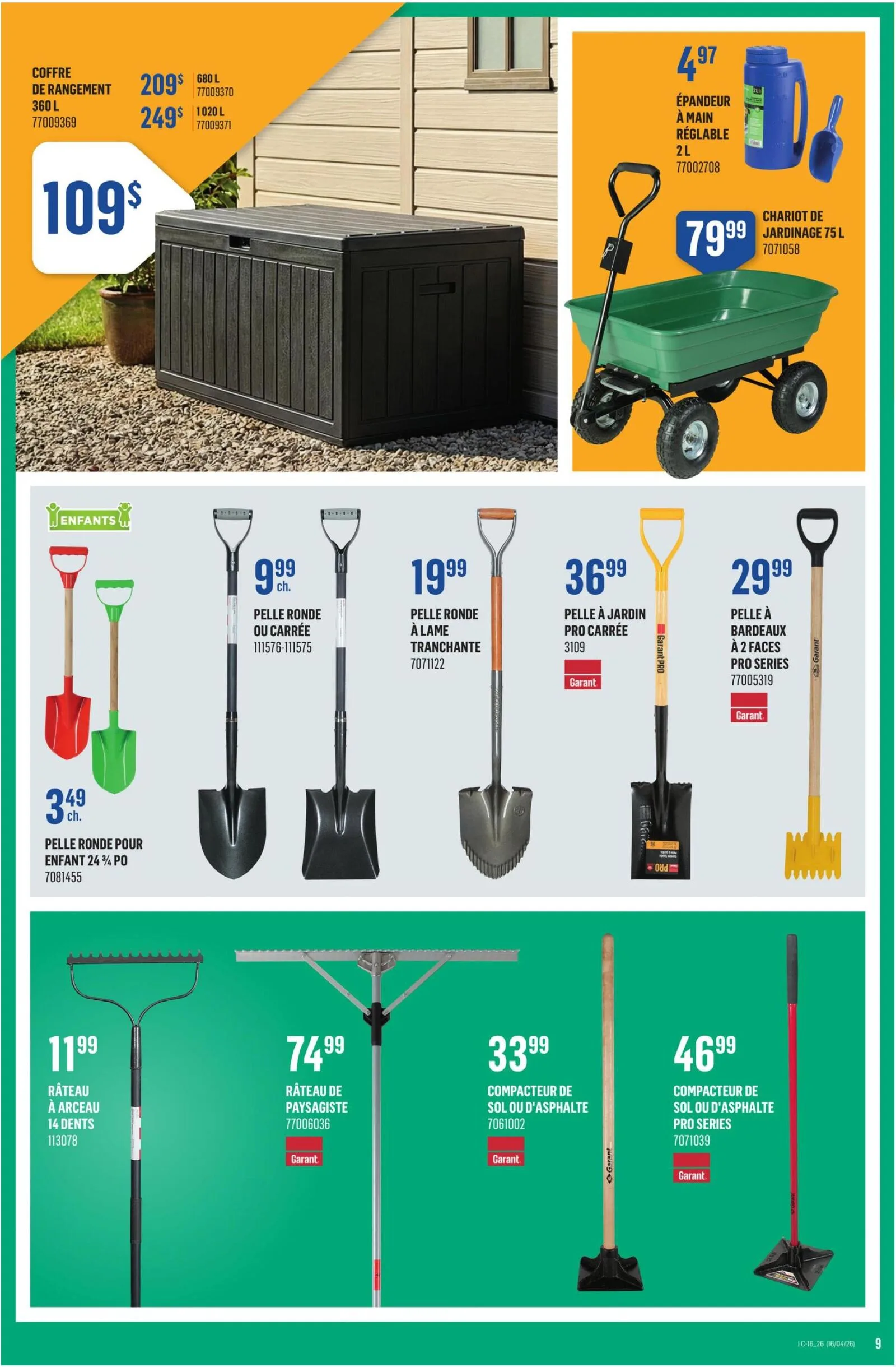Page 9 de la Circulaire Canac du 16 au 22 avril 2026