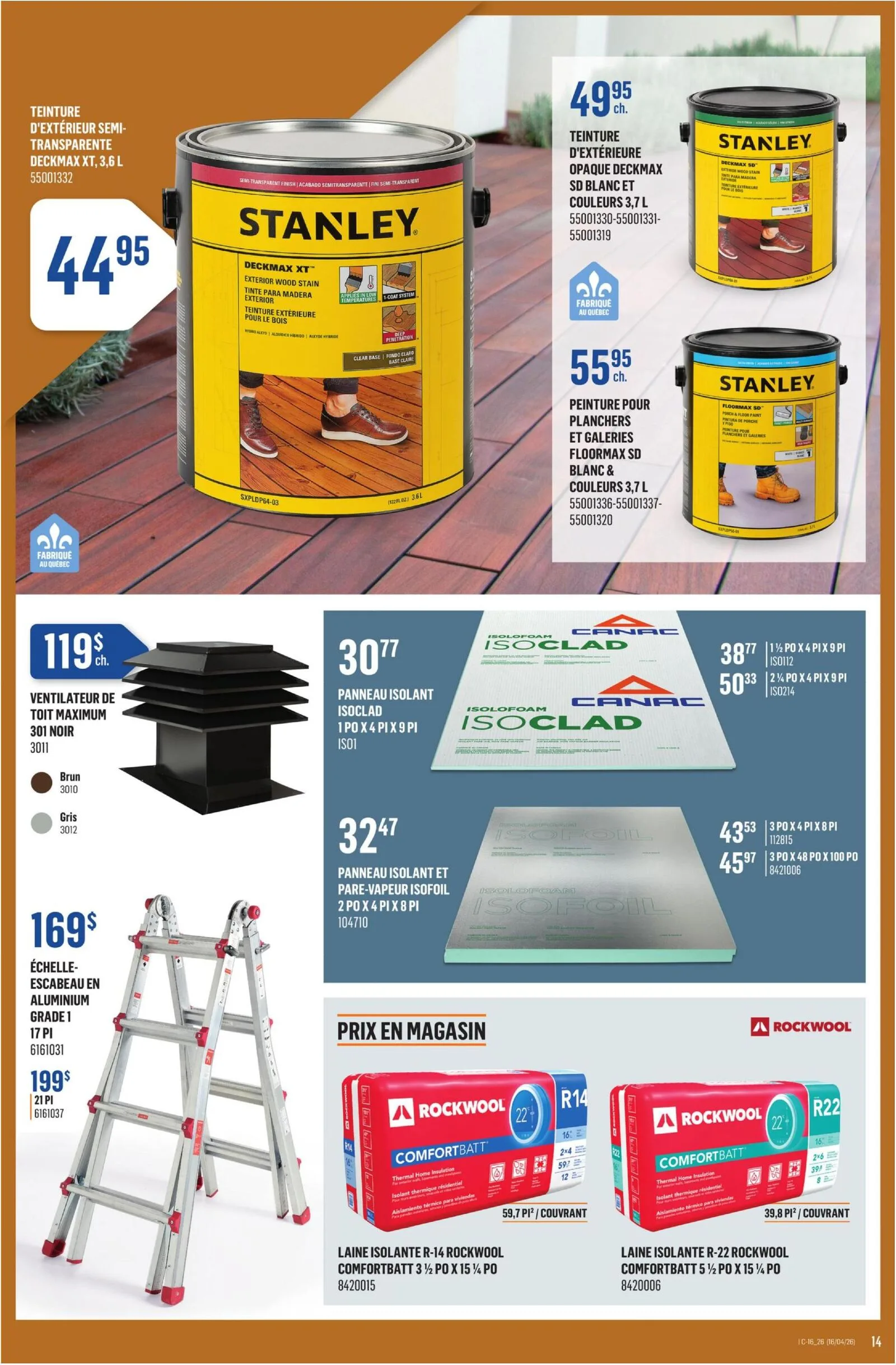 Page 14 de la Circulaire Canac du 16 au 22 avril 2026