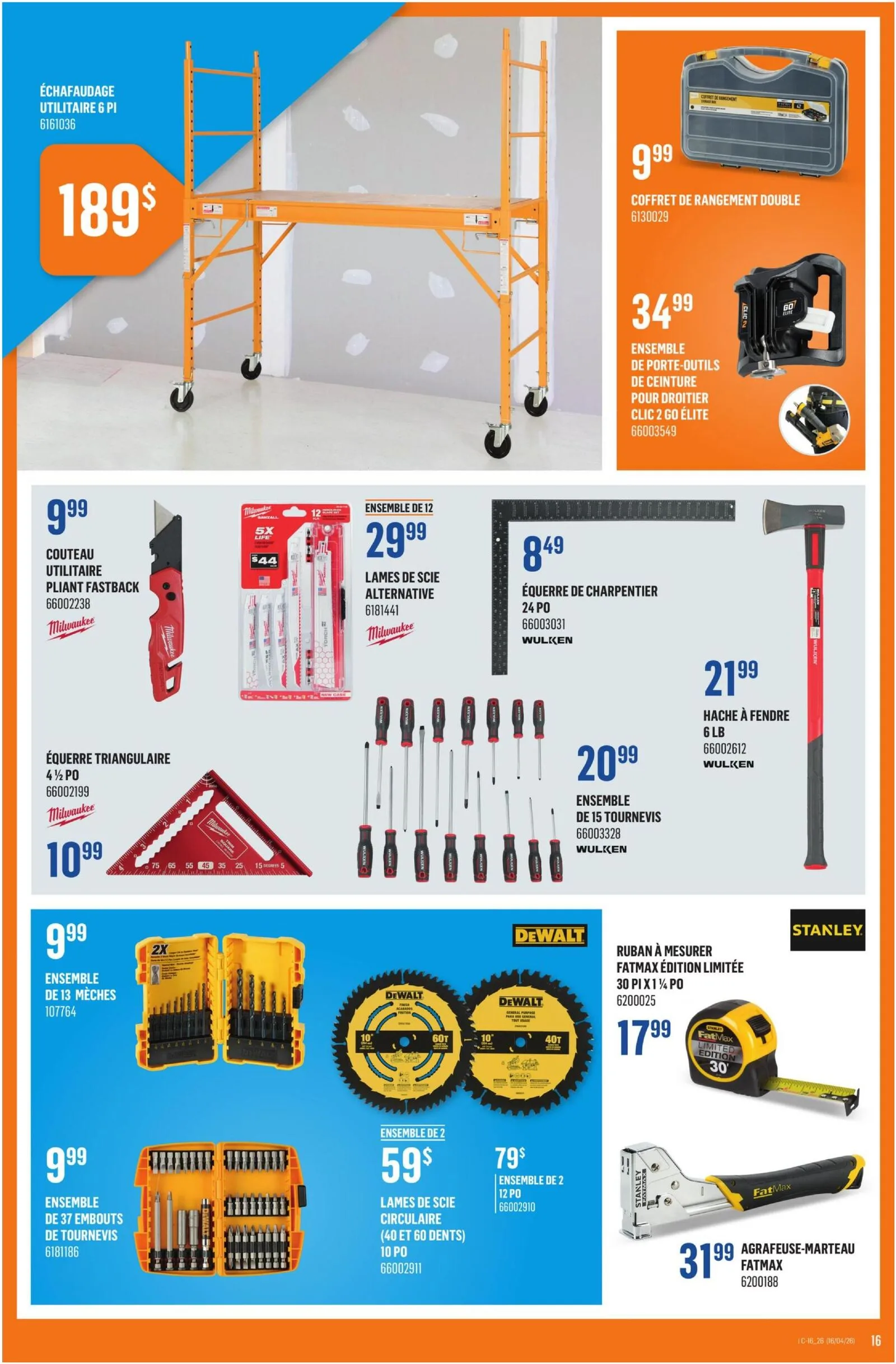 Page 16 de la Circulaire Canac du 16 au 22 avril 2026