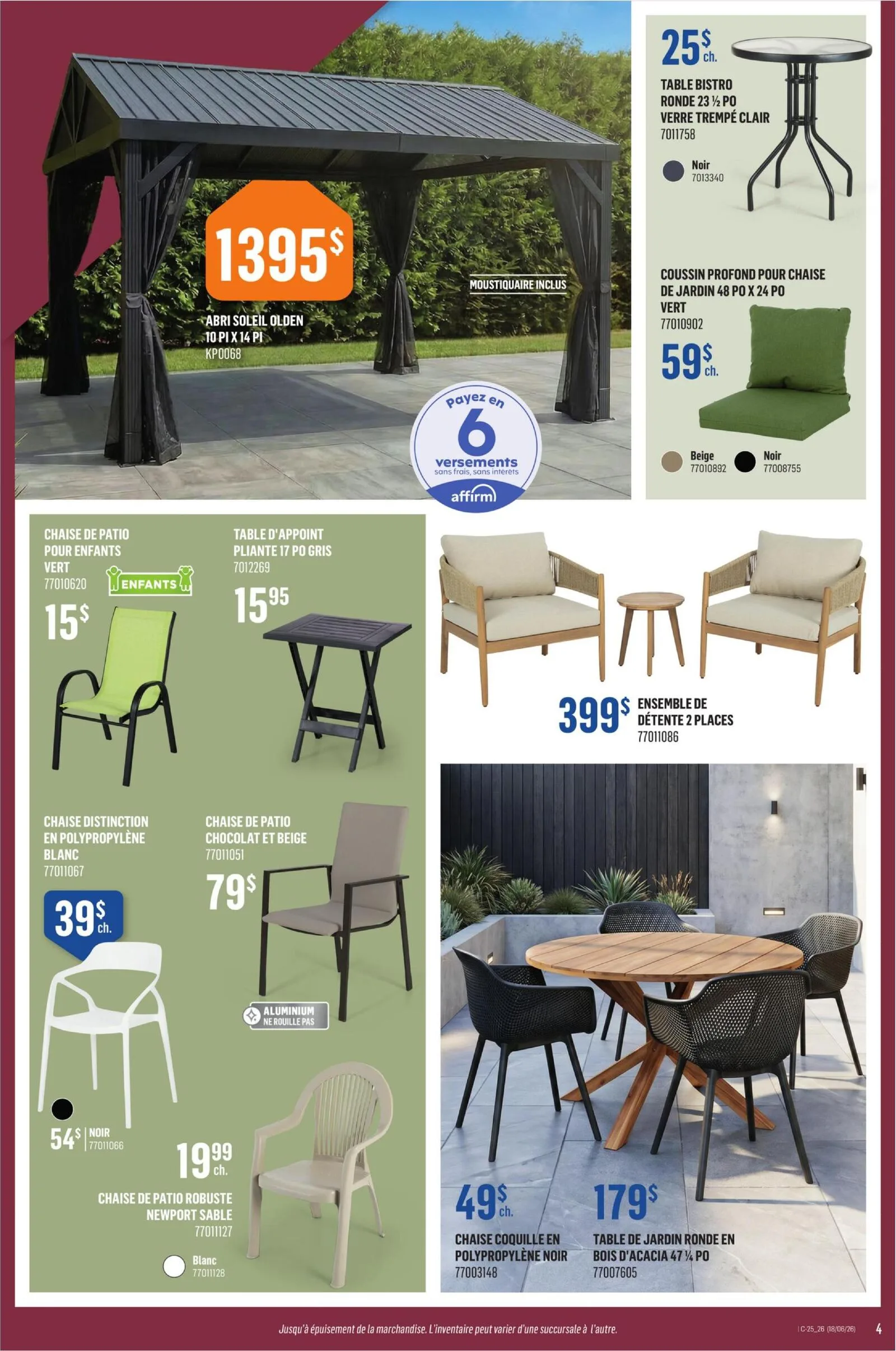 Page 4 de la Circulaire Canac du 18 au 24 juin 2026