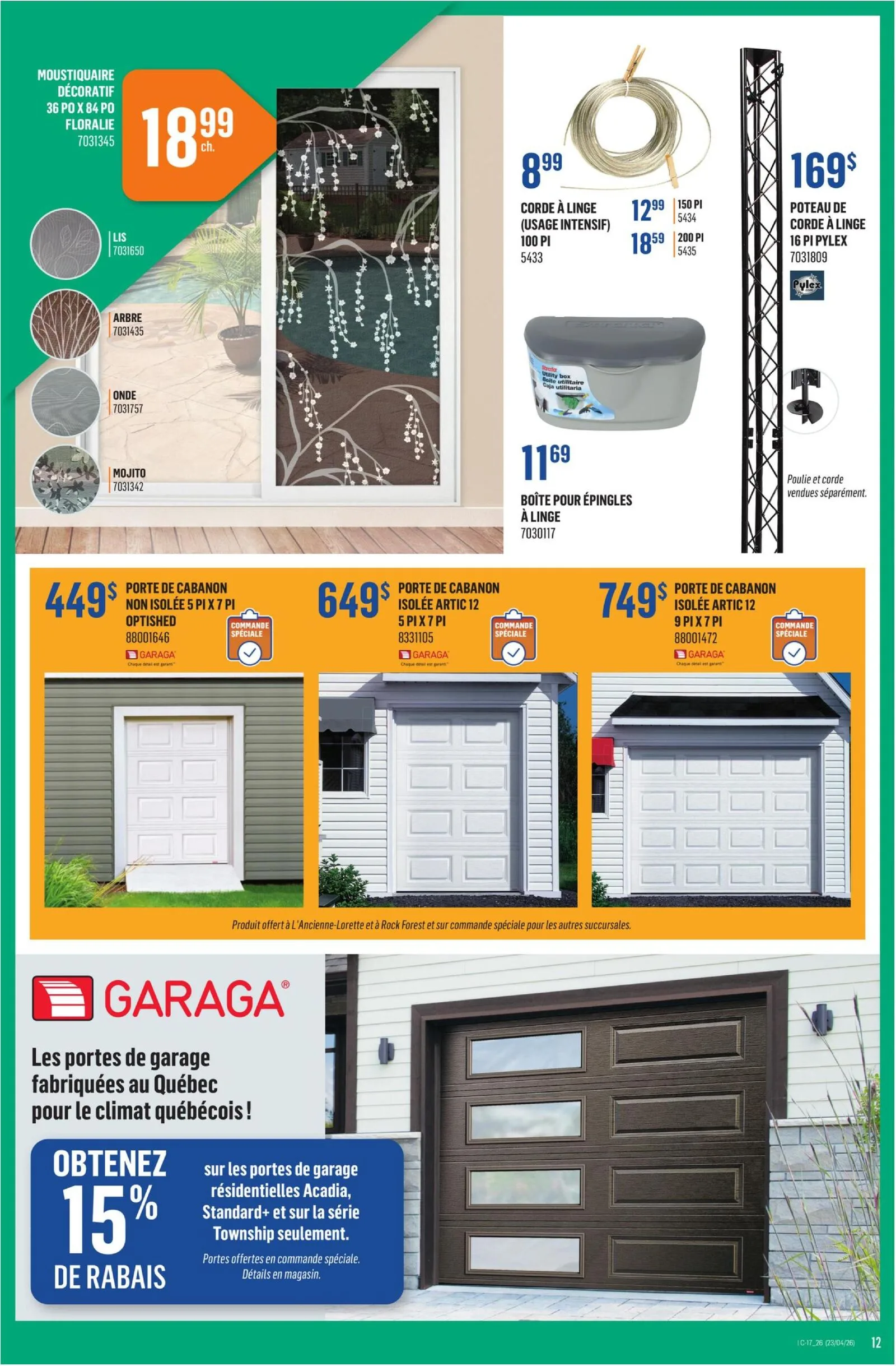 Page 12 de la Circulaire Canac du 23 au 29 avril 2026