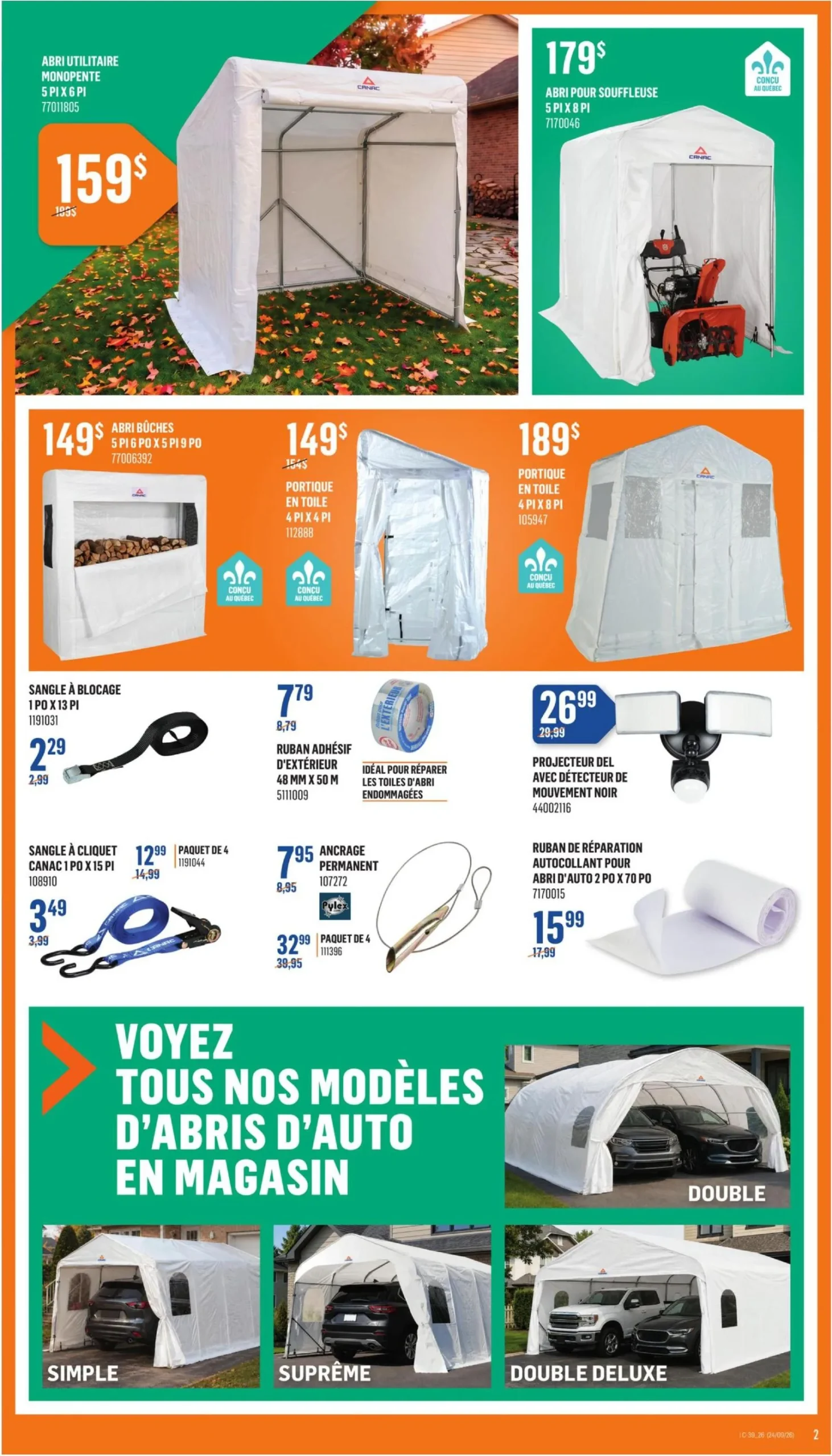 Page 2 de la Circulaire Canac du 24 au 30 septembre 2026
