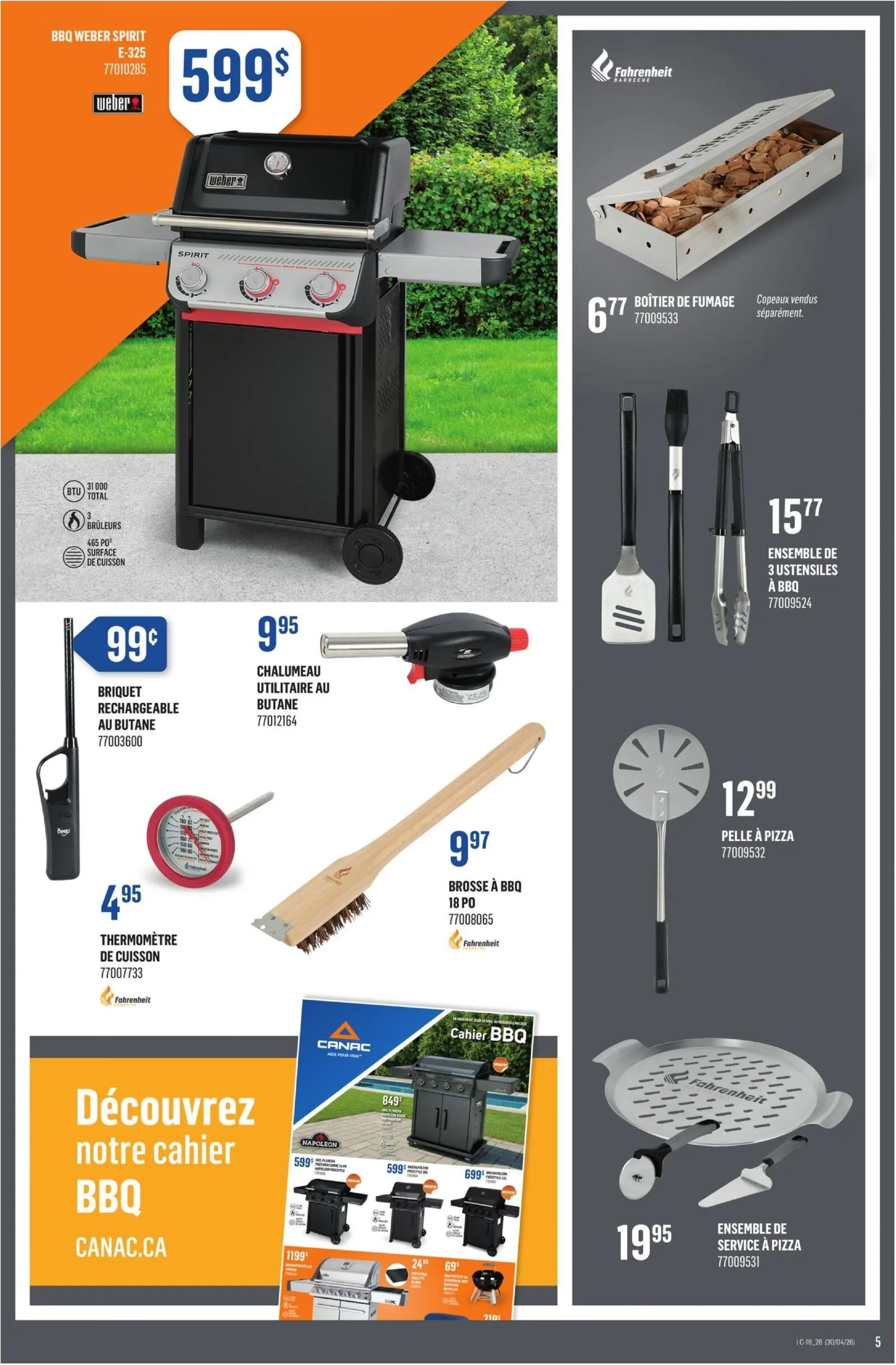 Page 5 de la Circulaire Canac du 30 avril au 6 mai 2026