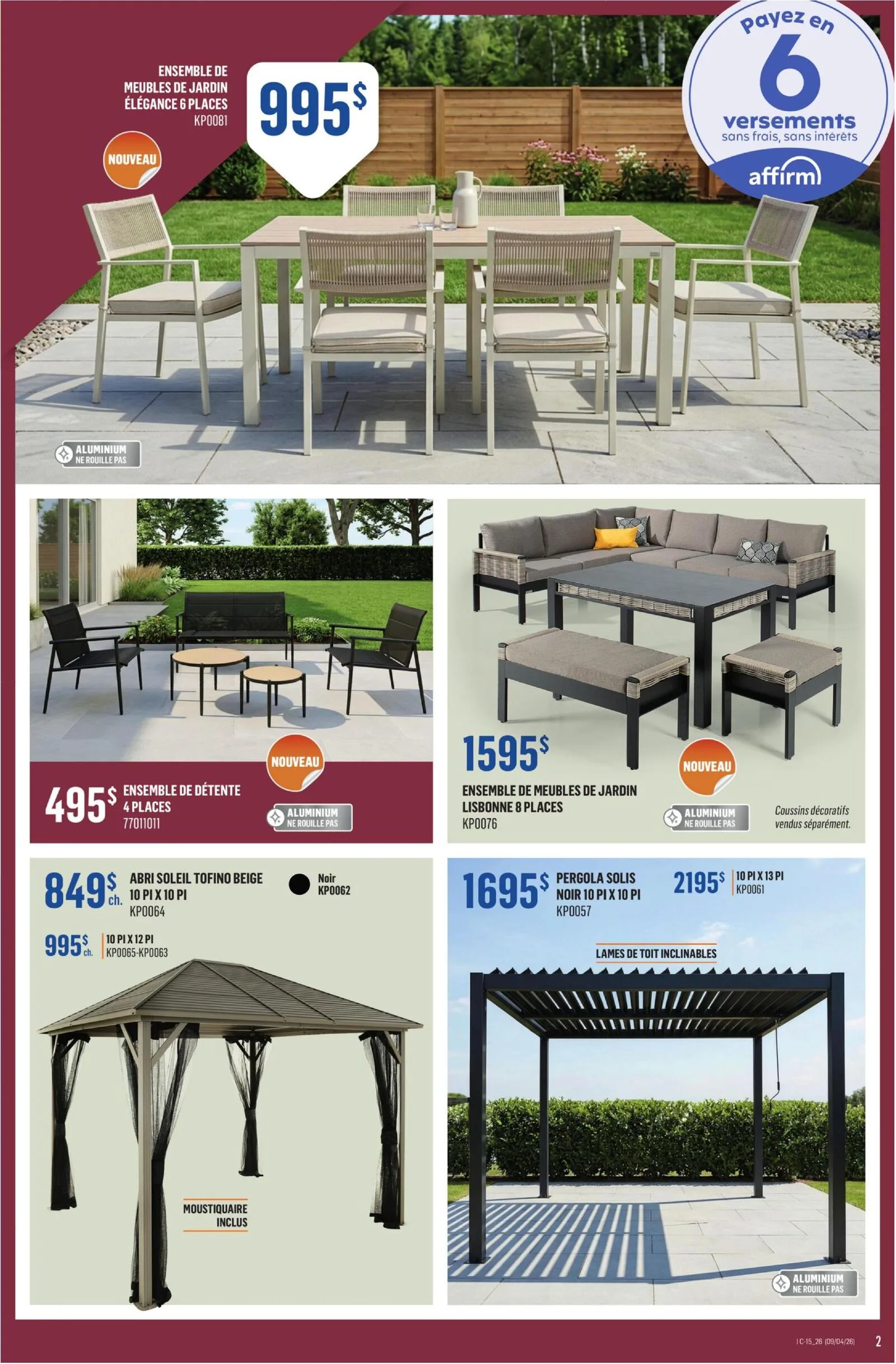 Page 2 de la Circulaire Canac du 9 au 15 avril 2026