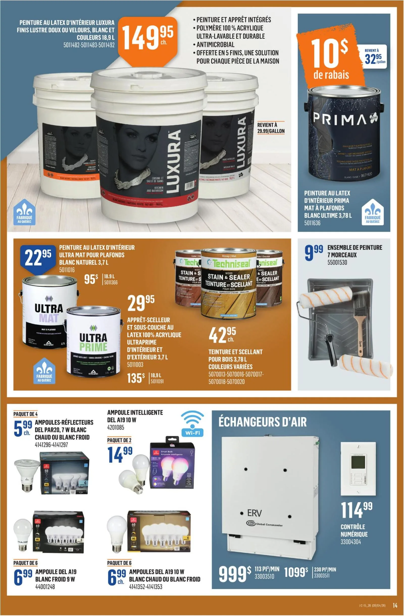 Page 14 de la Circulaire Canac du 9 au 15 avril 2026