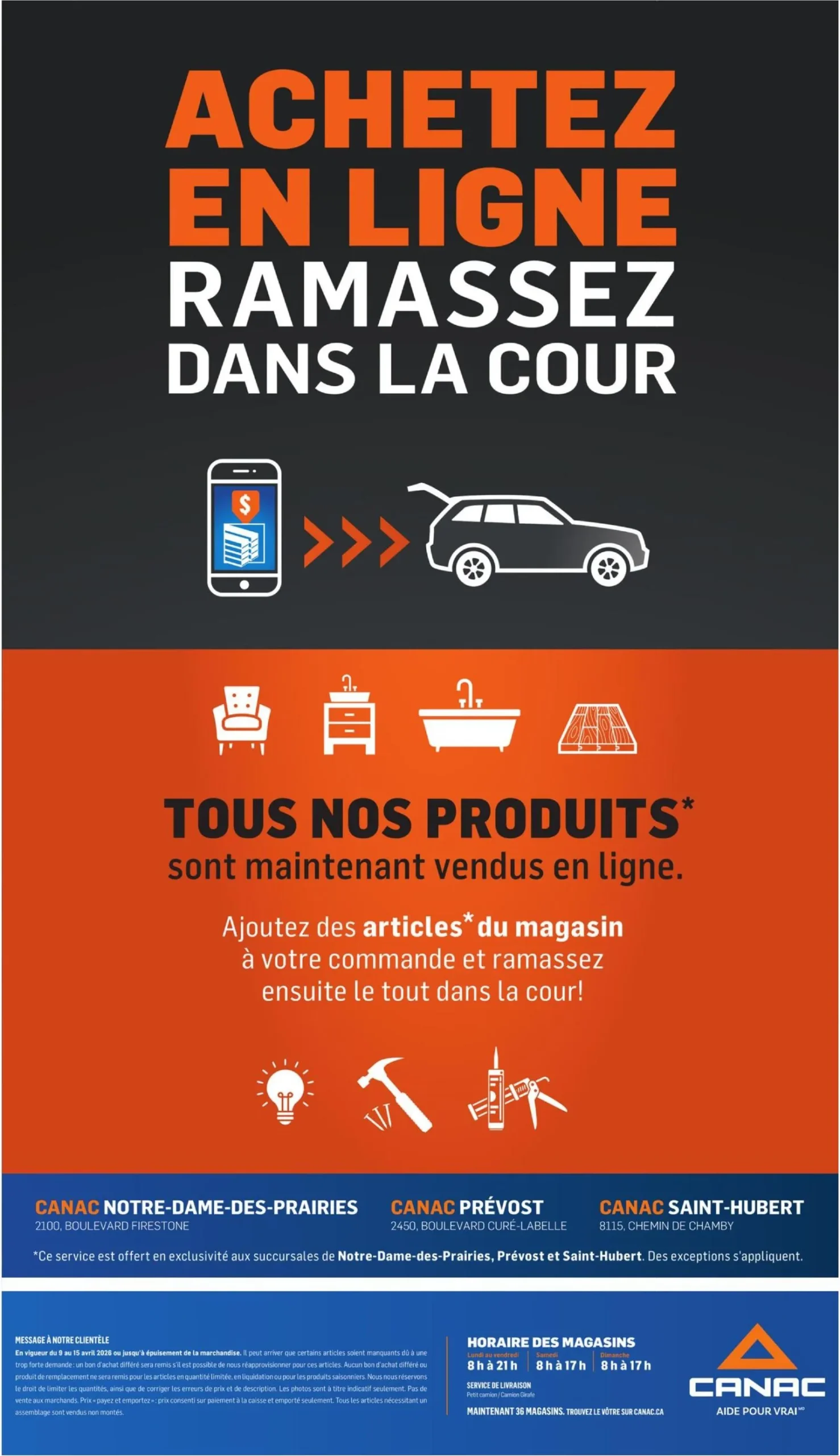 Page 18 de la Circulaire Canac du 9 au 15 avril 2026