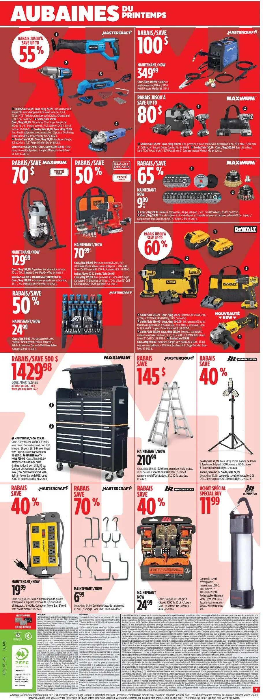 Page 7 de la Circulaire Canadian Tire Aubaines du Printemps du 7 au 13 mai 2026