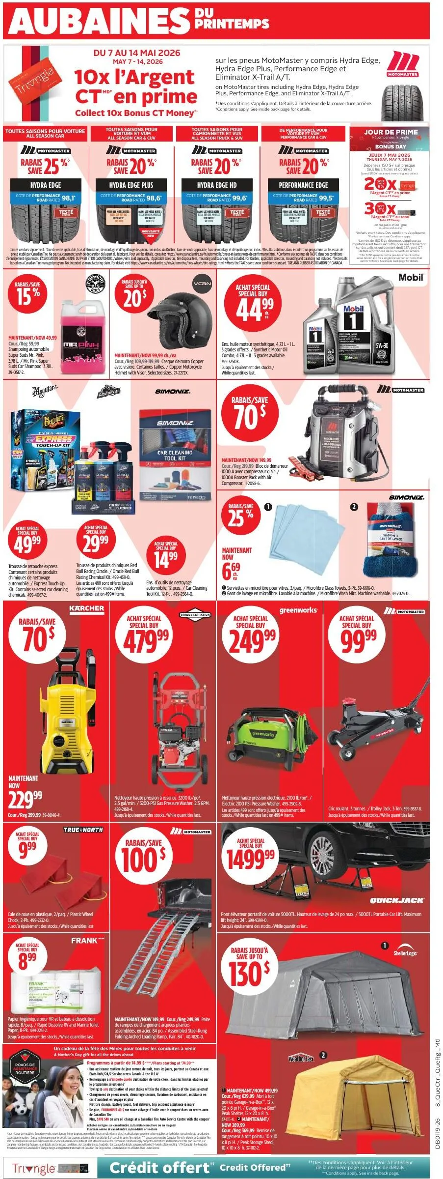 Page 8 de la Circulaire Canadian Tire Aubaines du Printemps du 7 au 13 mai 2026